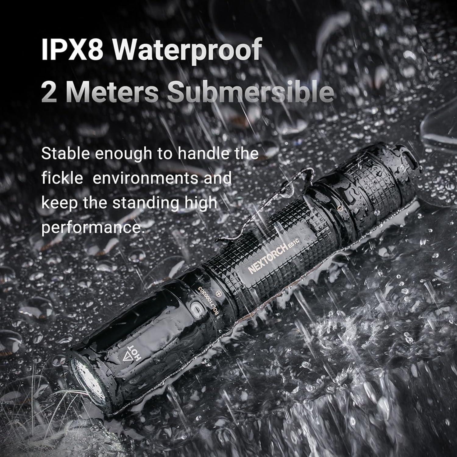 Linterna Recargable NEXTORCH E51C 1600 Lúmenes Impermeable