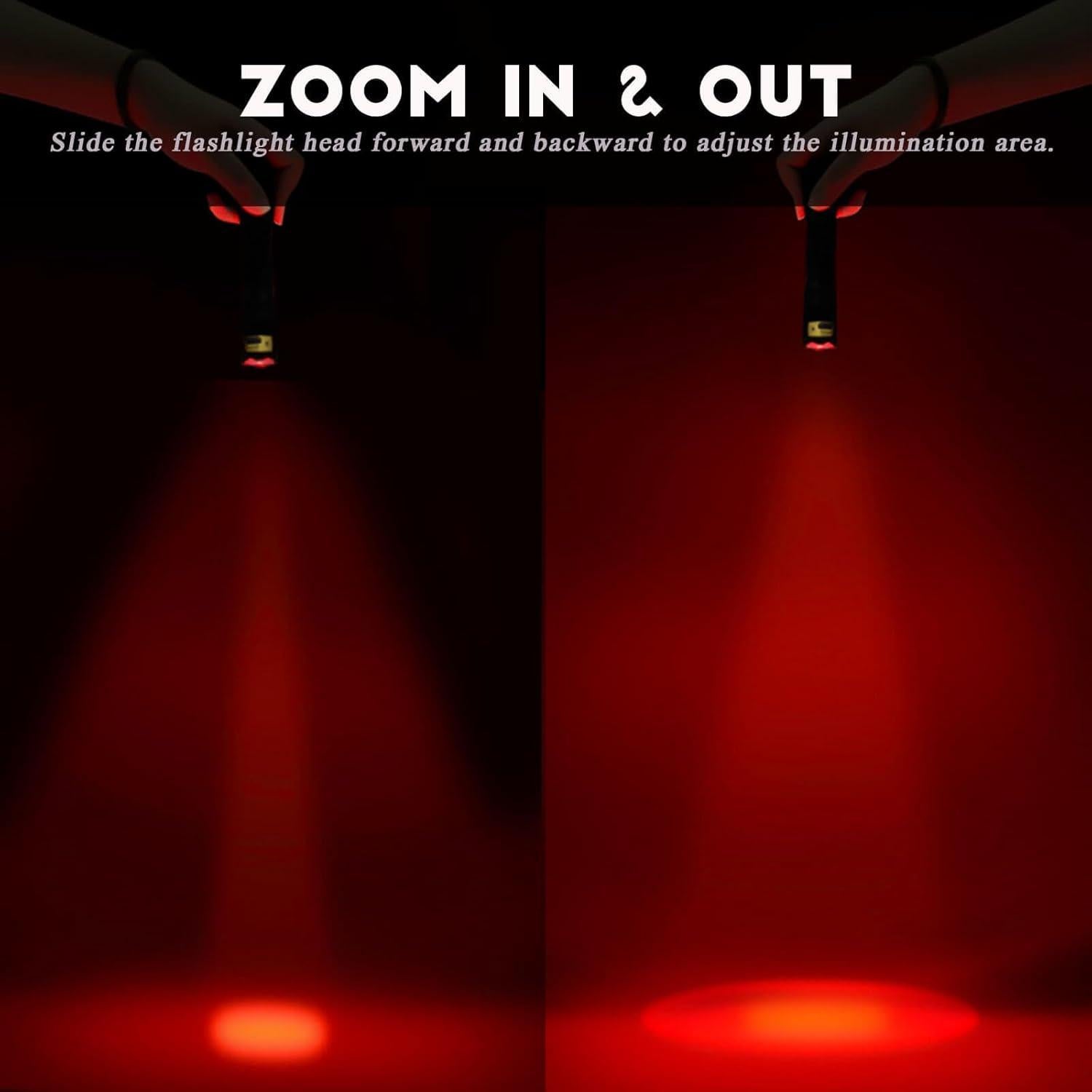 Linterna LED METII SB-076 Recargable con Luz Roja y Blanca