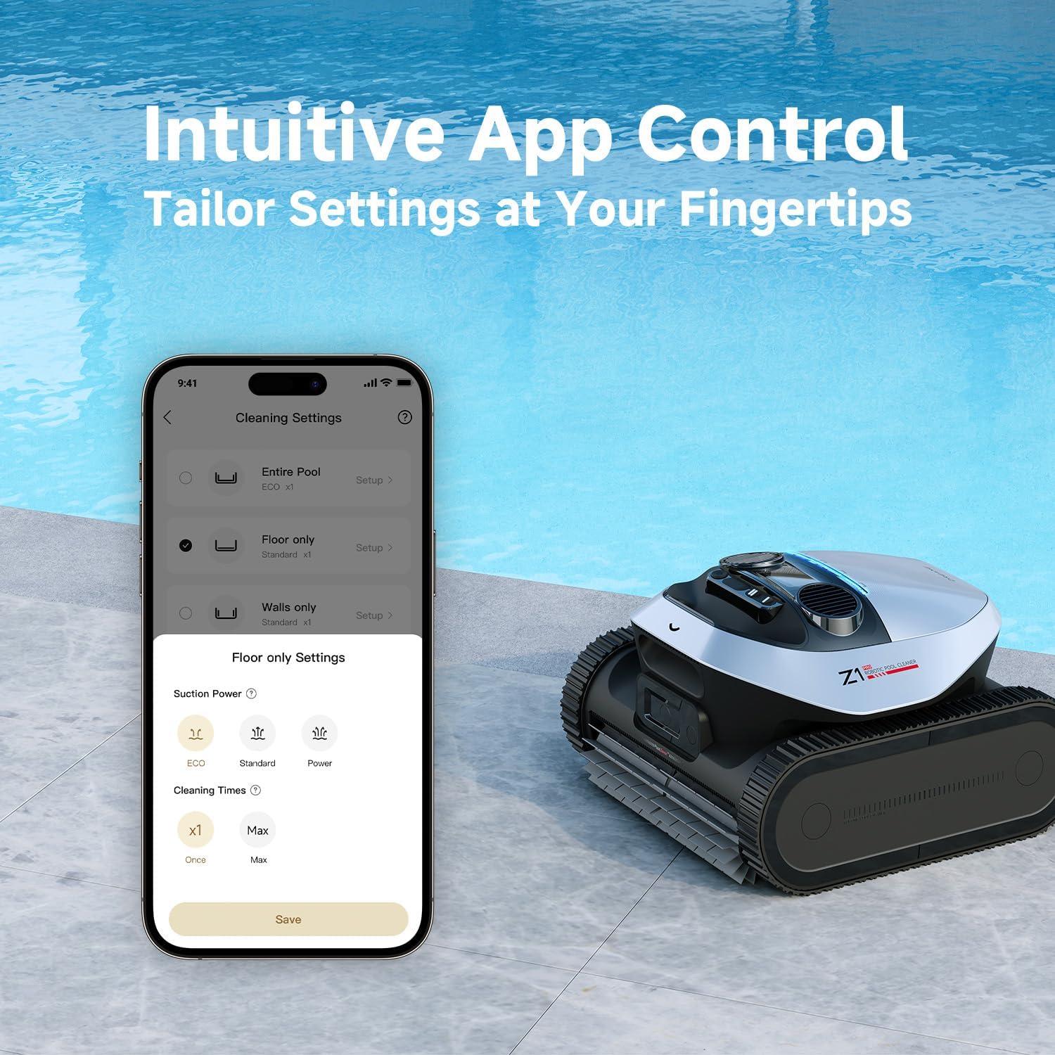 Limpiador de Piscinas Robótico DREAME Z1 Pro Inalámbrico 3028 L/h