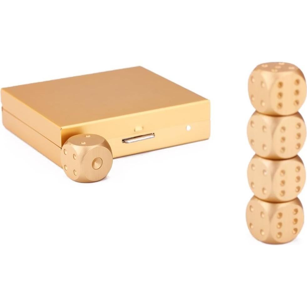 Dados de Precisión eoocvt 5 en 1 con Estuche Dorado 71x60x17mm