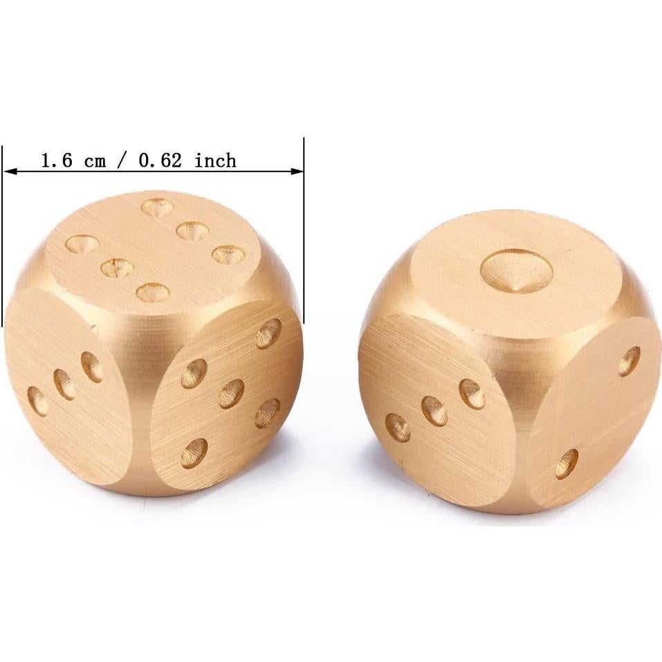 Dados de Precisión eoocvt 5 en 1 con Estuche Dorado 71x60x17mm