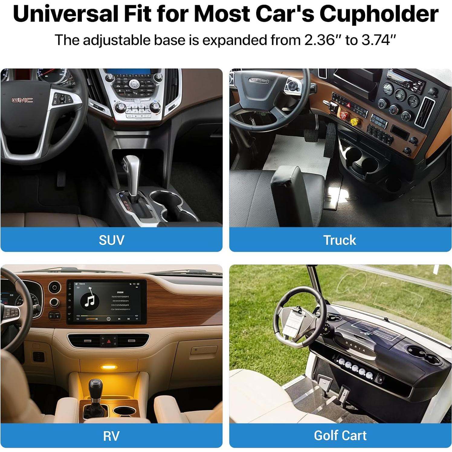 Soporte para teléfono de coche AKREDERY 2 en 1 ajustable negro