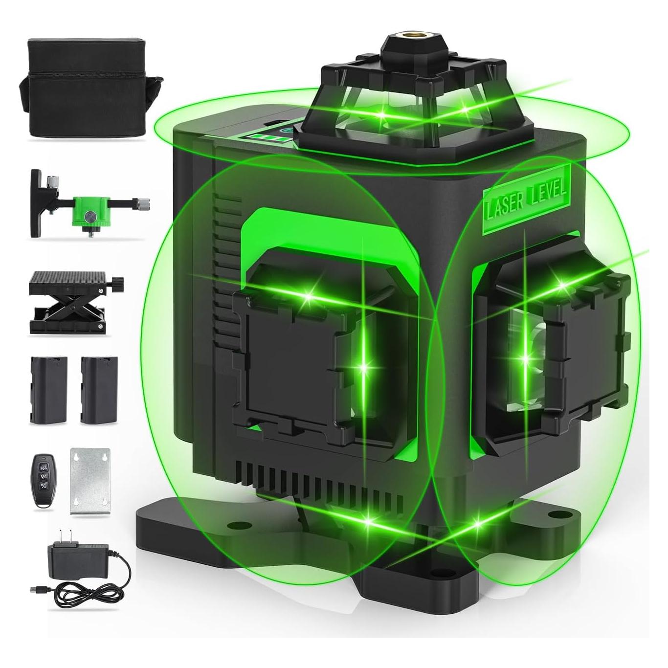 Nivel Láser Housolution 4D Verde 360° Autonivelante 130Ft