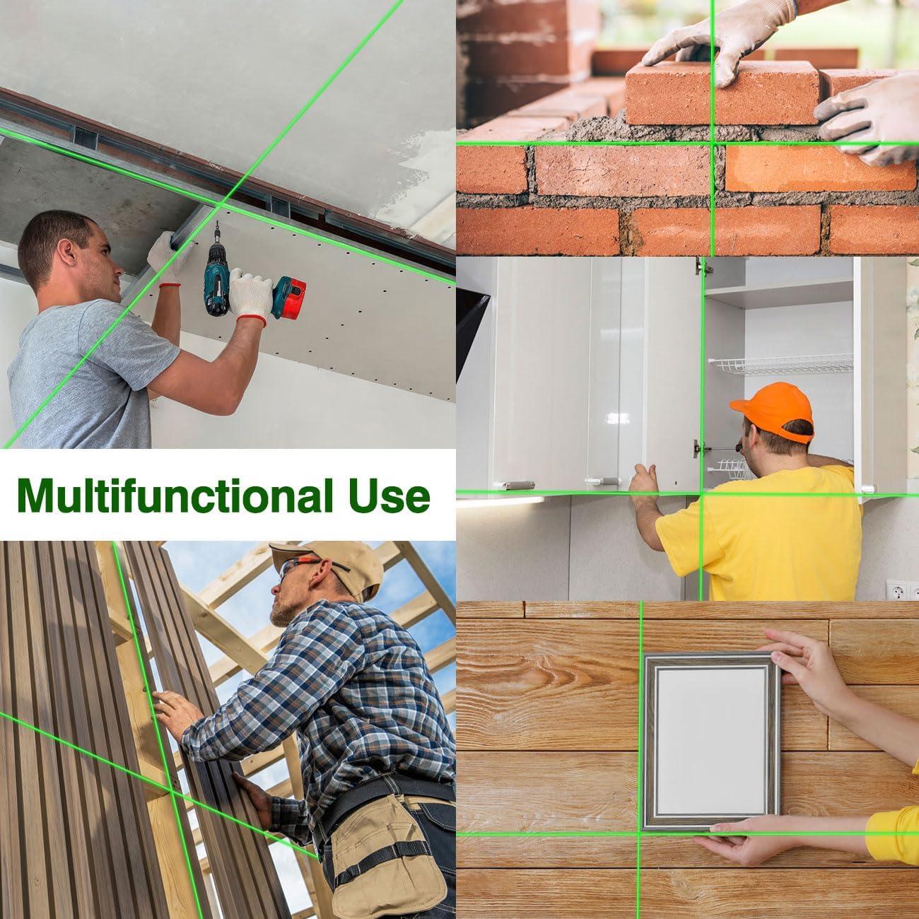 Nivel Láser Housolution 4D Verde 360° Autonivelante 130Ft