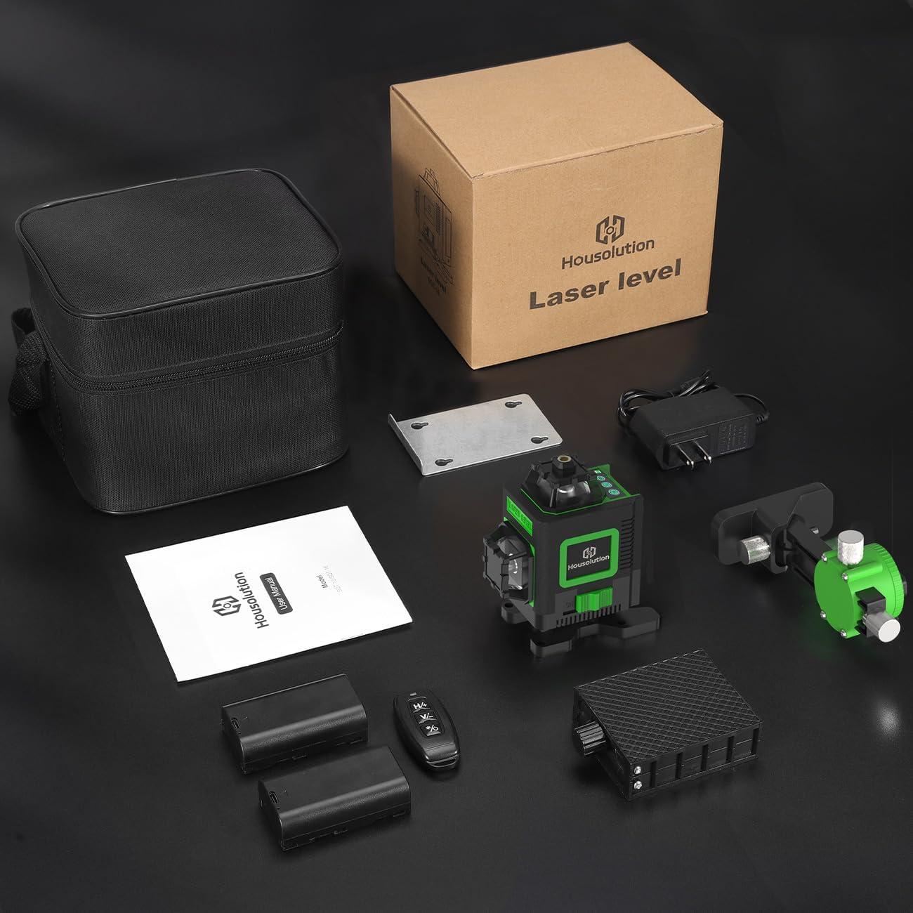 Nivel Láser Housolution 4D Verde 360° Autonivelante 130Ft