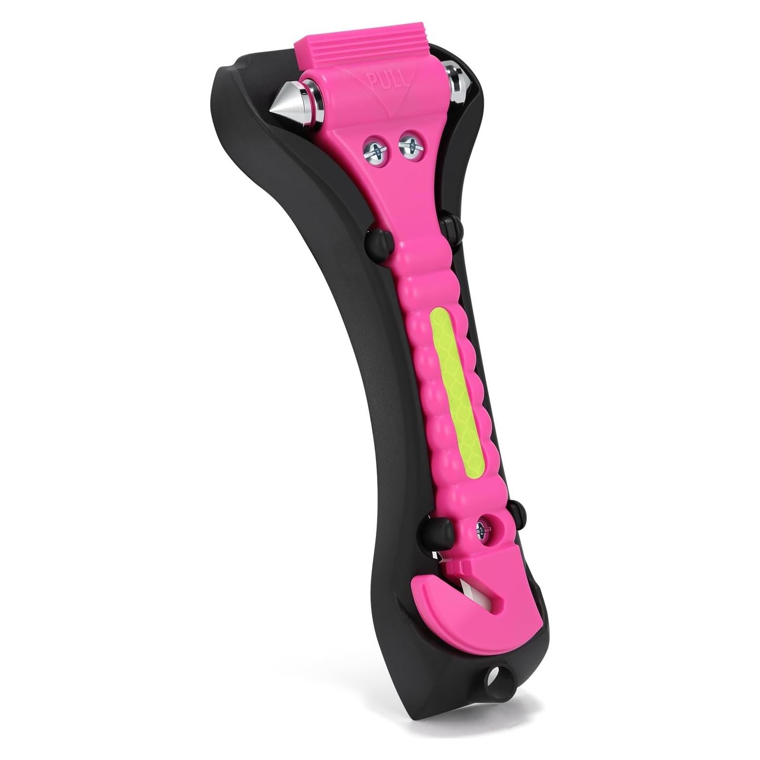 Martillo de Seguridad para Automóvil Yiader AQC02 2 en 1 Rosa