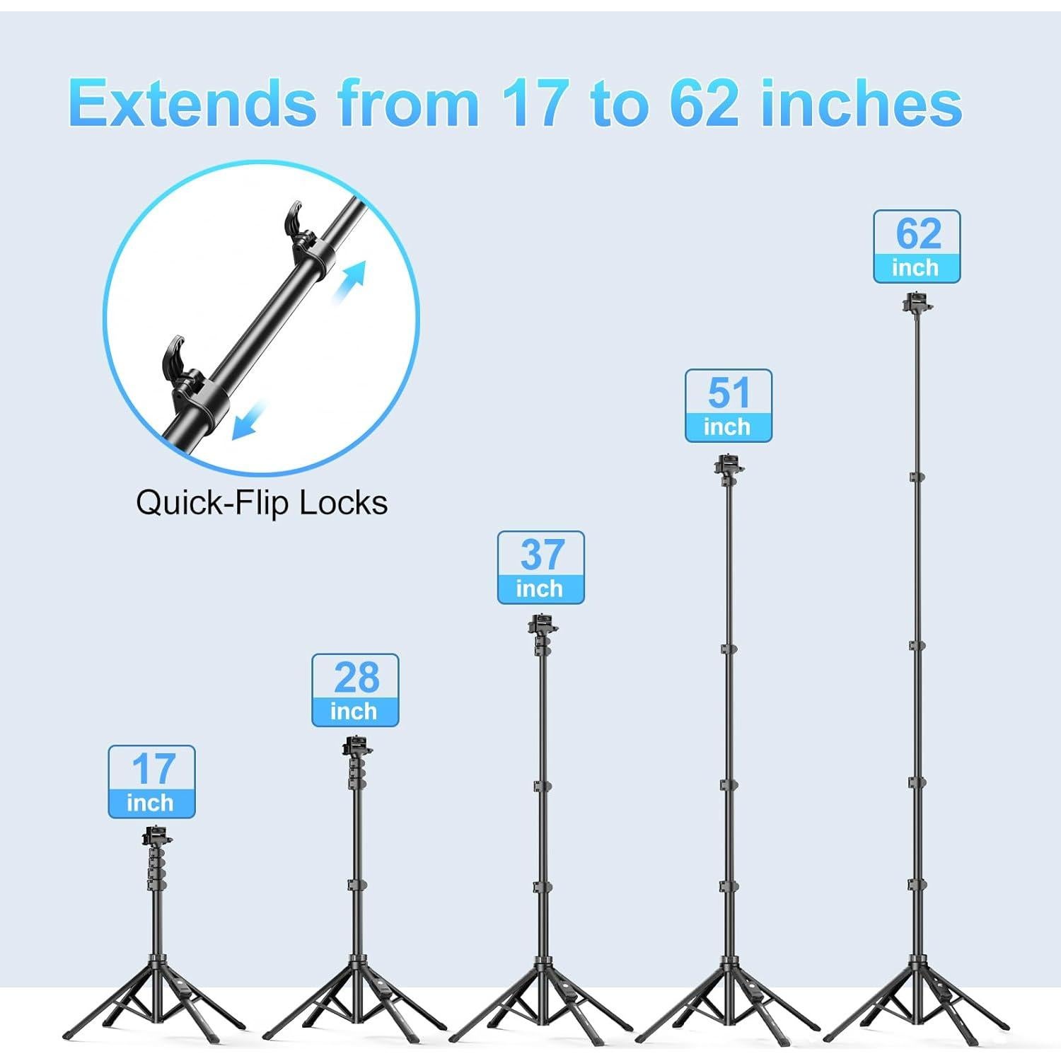 Trípode Profesional Fugetek FT-589 para Teléfono 62" Aluminio