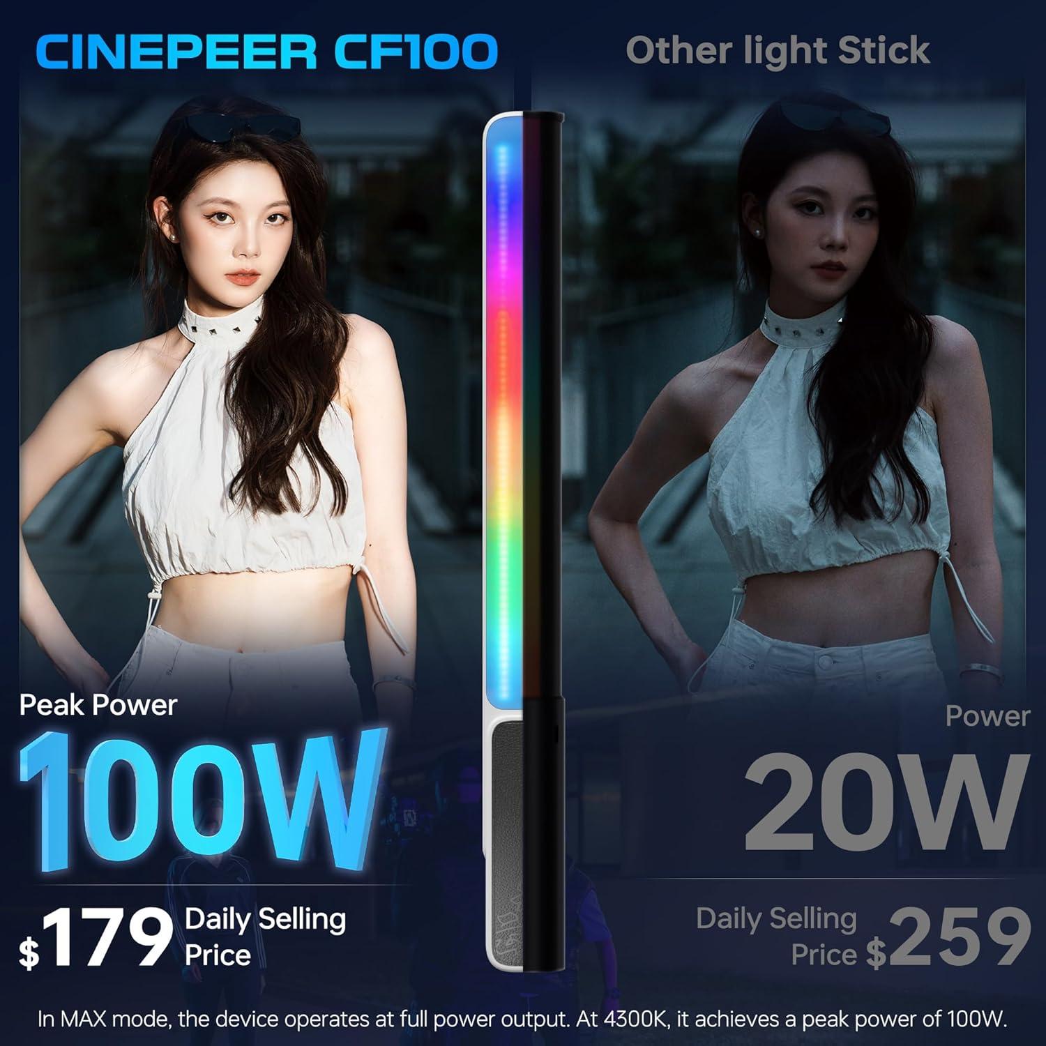 ZHIYUN CINEPEER CF100 Luz Stick LED 100W RGB 2700K-6500K