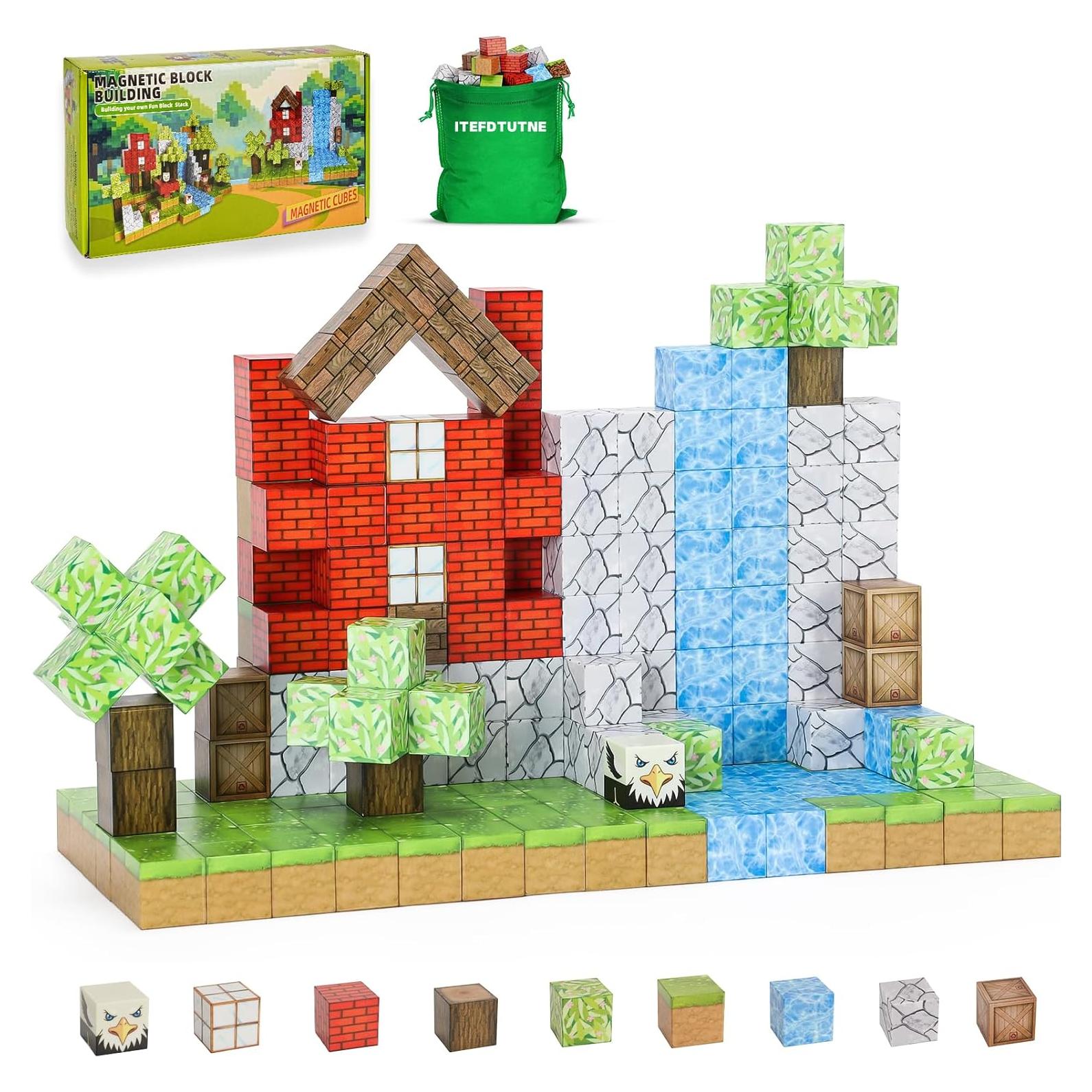 Bloques Magnéticos ITEFDTUTNE 48PCS Juguetes Creativos Niños