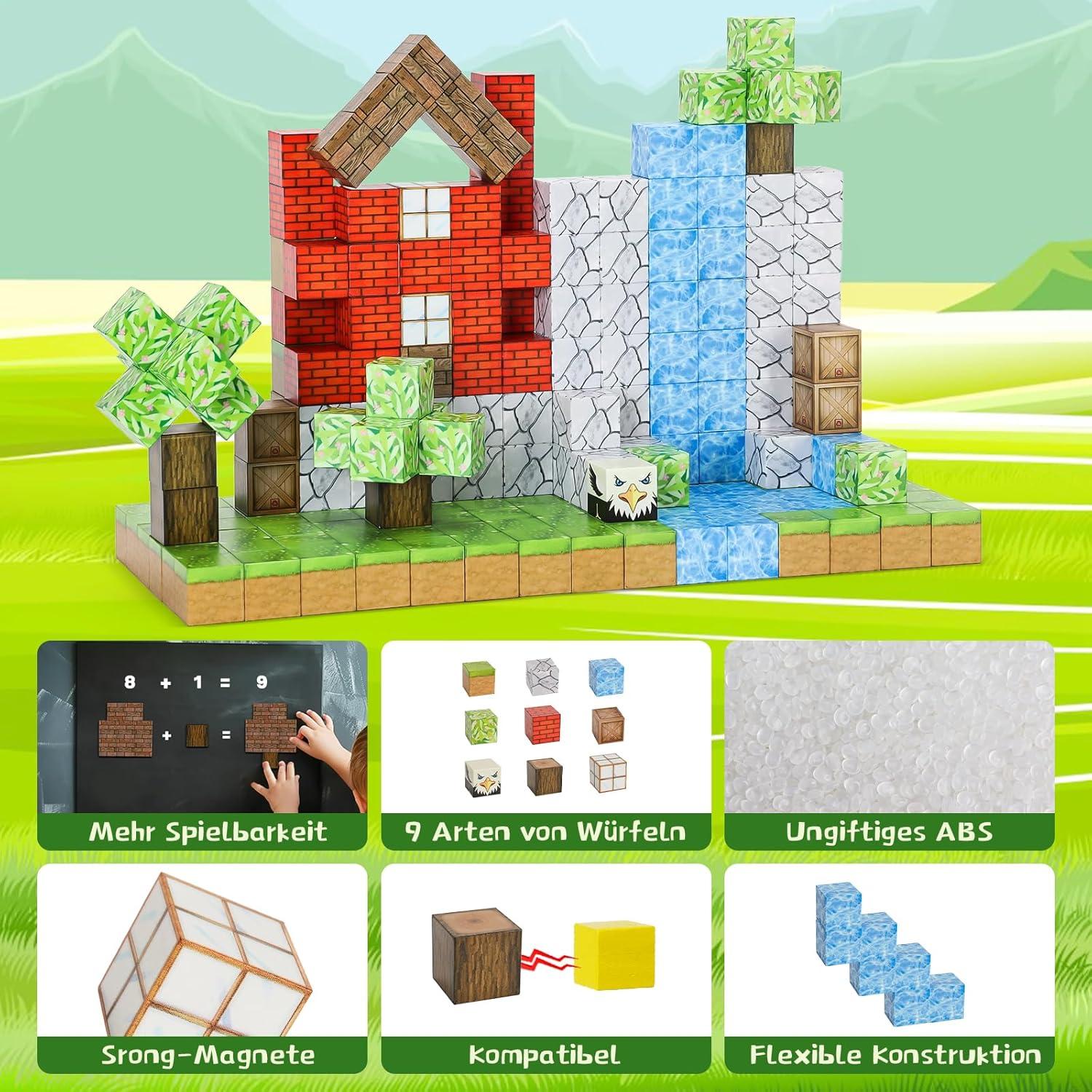 Bloques Magnéticos ITEFDTUTNE 48PCS Juguetes Creativos Niños