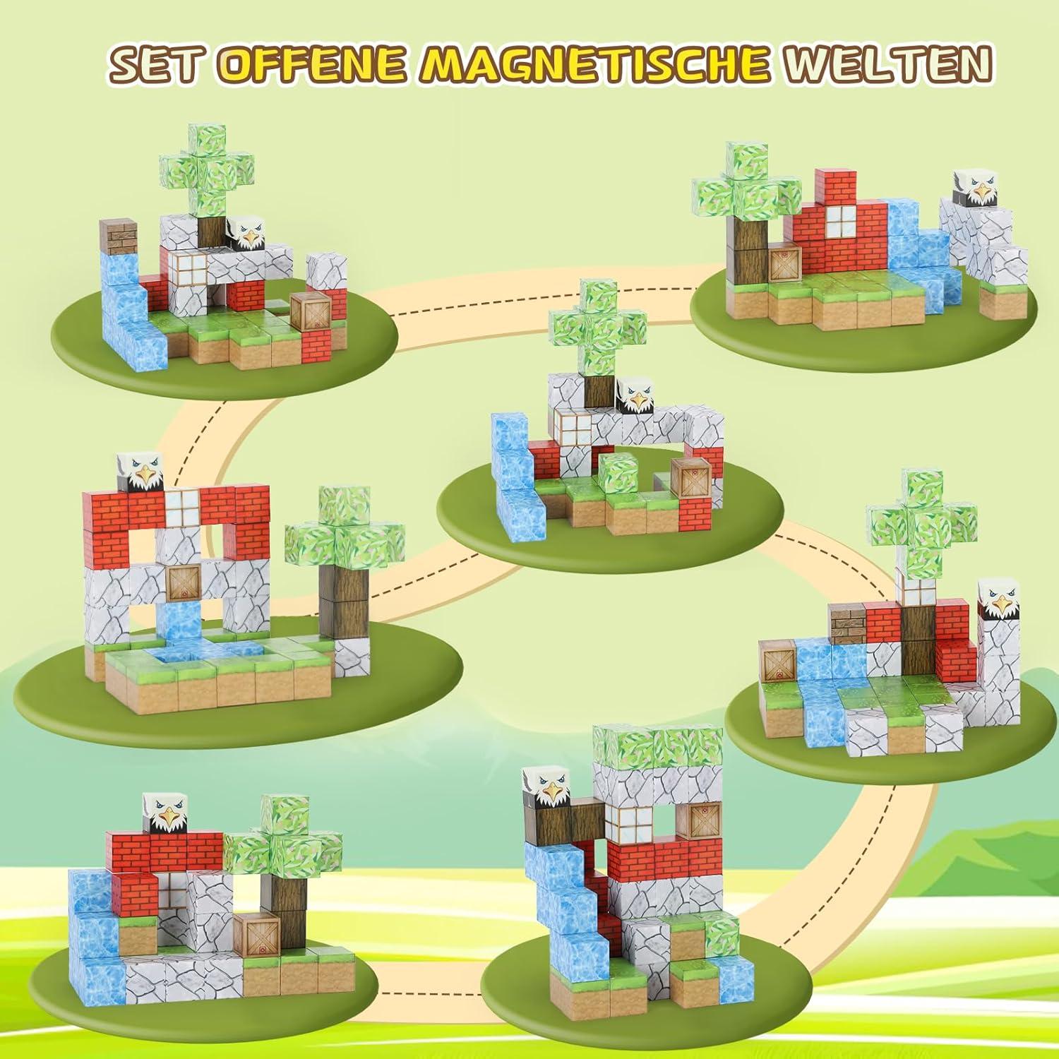 Bloques Magnéticos ITEFDTUTNE 48PCS Juguetes Creativos Niños