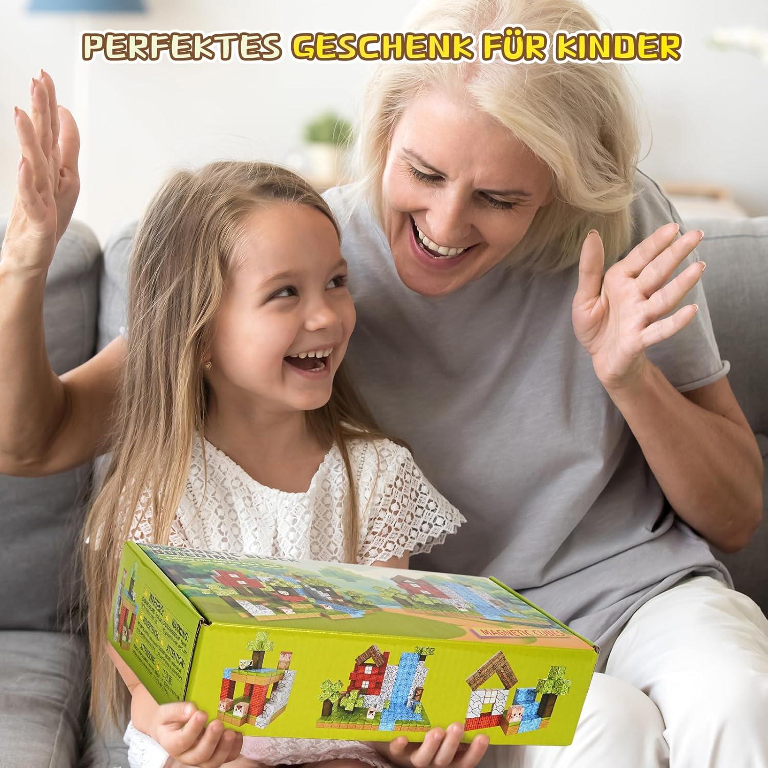 Bloques Magnéticos ITEFDTUTNE 48PCS Juguetes Creativos Niños