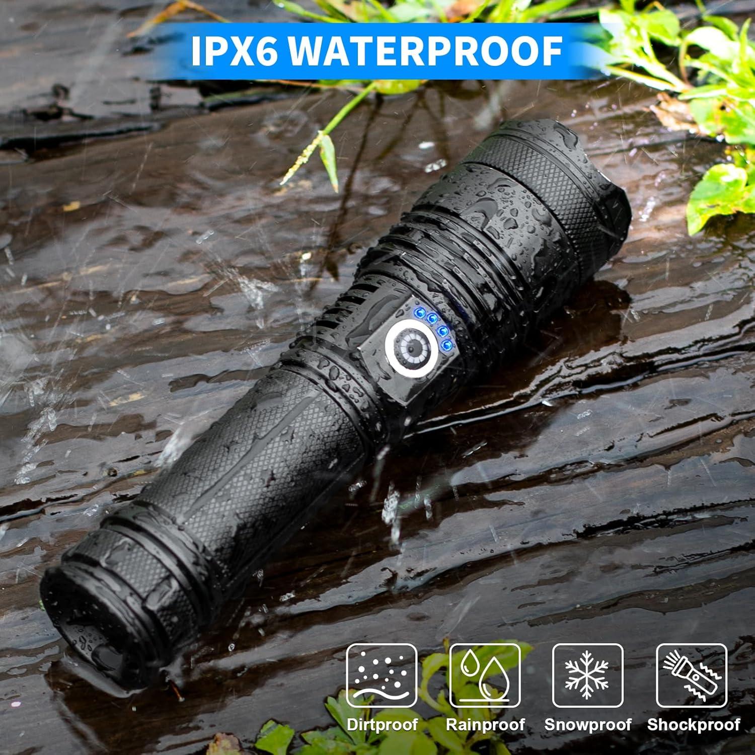 Linterna LED Recargable GDPLUS M110 99000 Lúmenes Impermeable