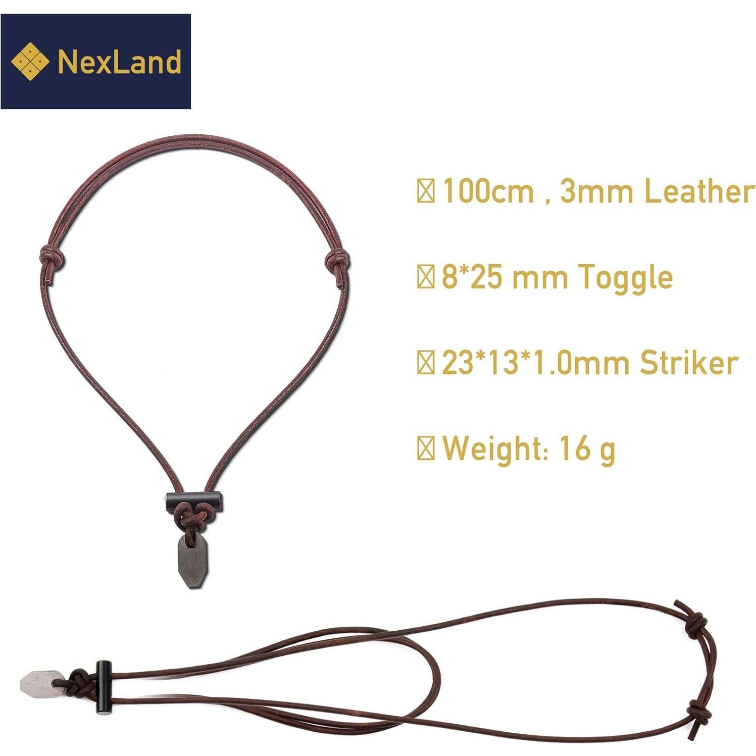Collar de Inicio de Fuego NexLand Cerámica con Cordón de Cuero