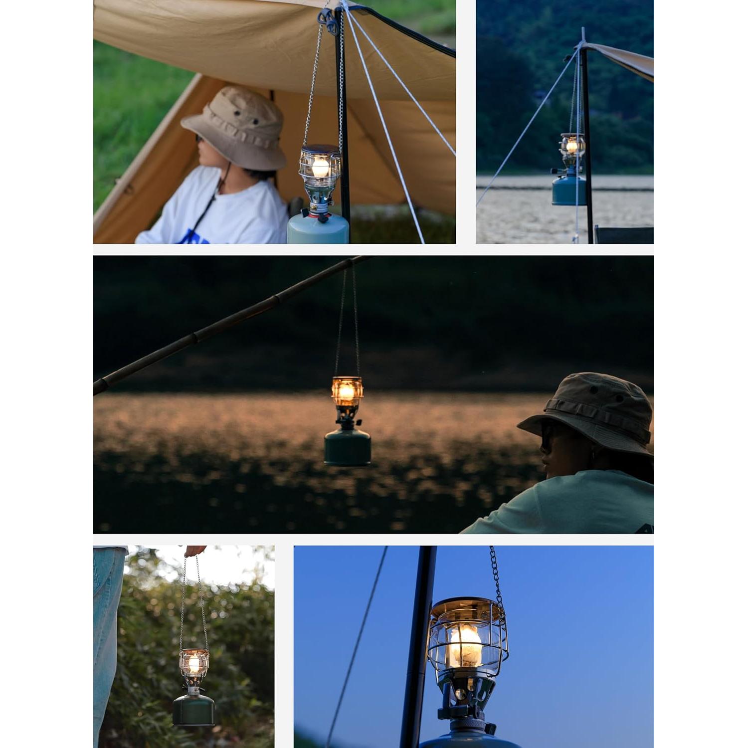 Linterna de Gas Campingmoon T-4 Portátil 40 LUX Ajustable