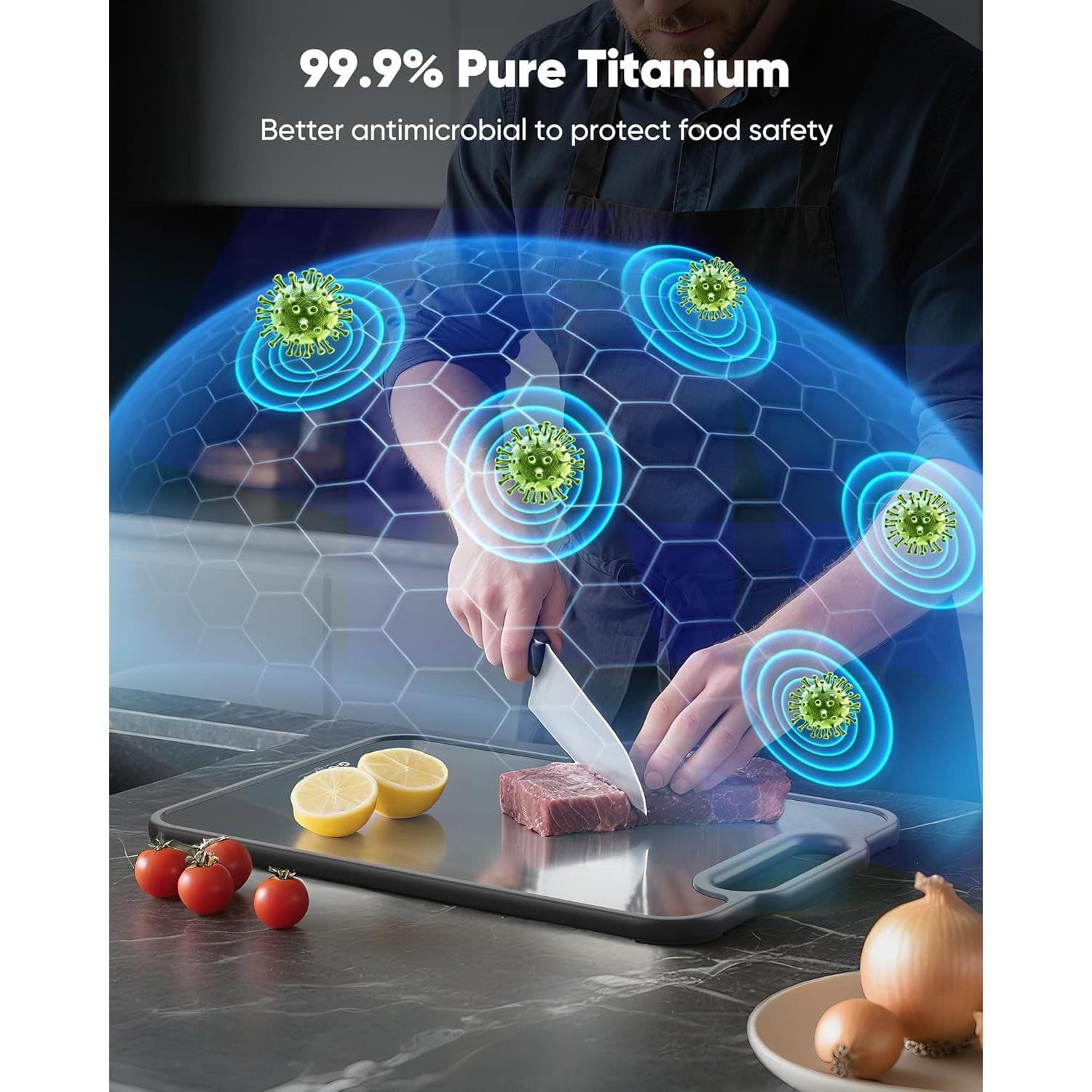 Tabla de Cortar de Titanio G.C&yite 39.37x26.67cm Antimicrobiana