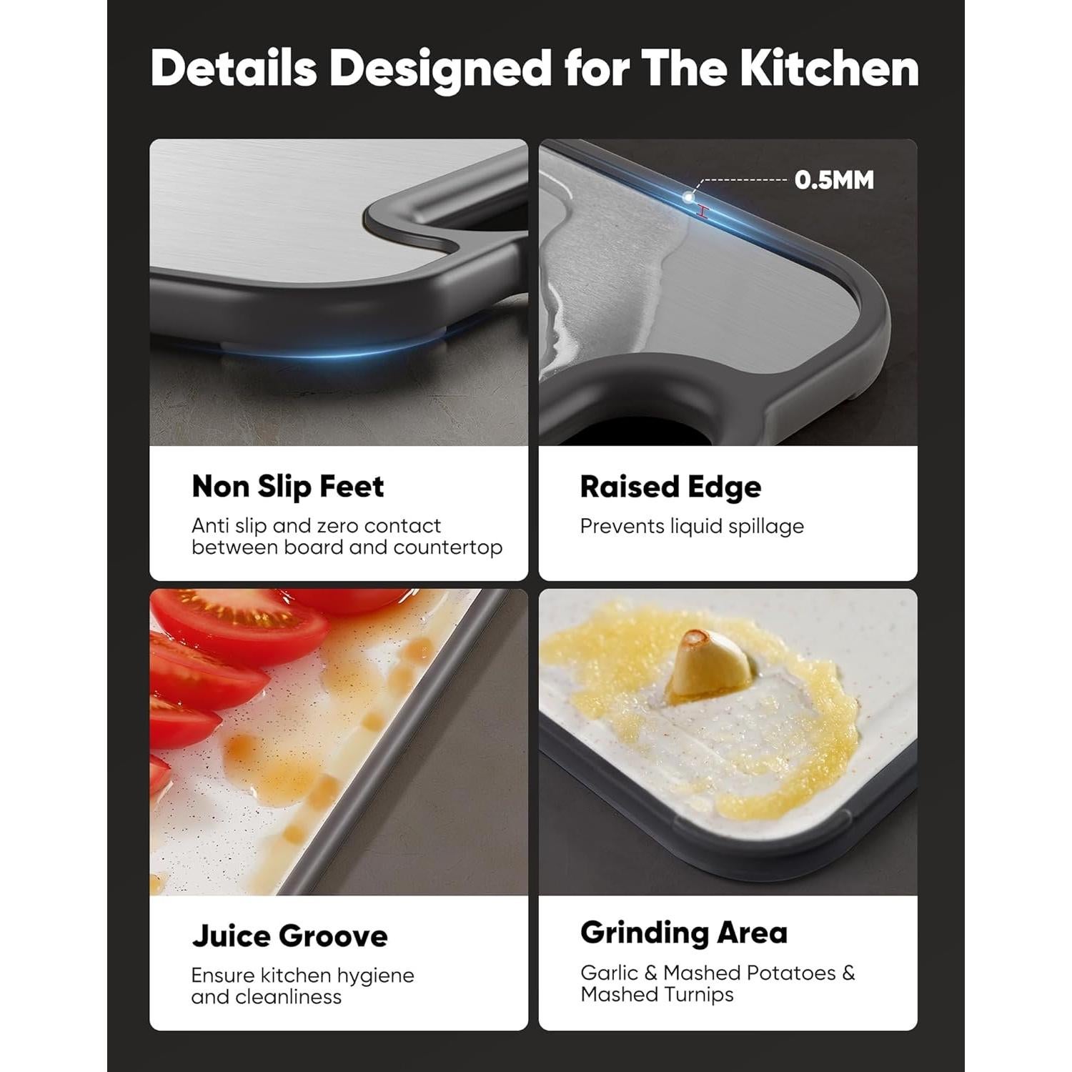 Tabla de Cortar de Titanio G.C&yite 39.37x26.67cm Antimicrobiana