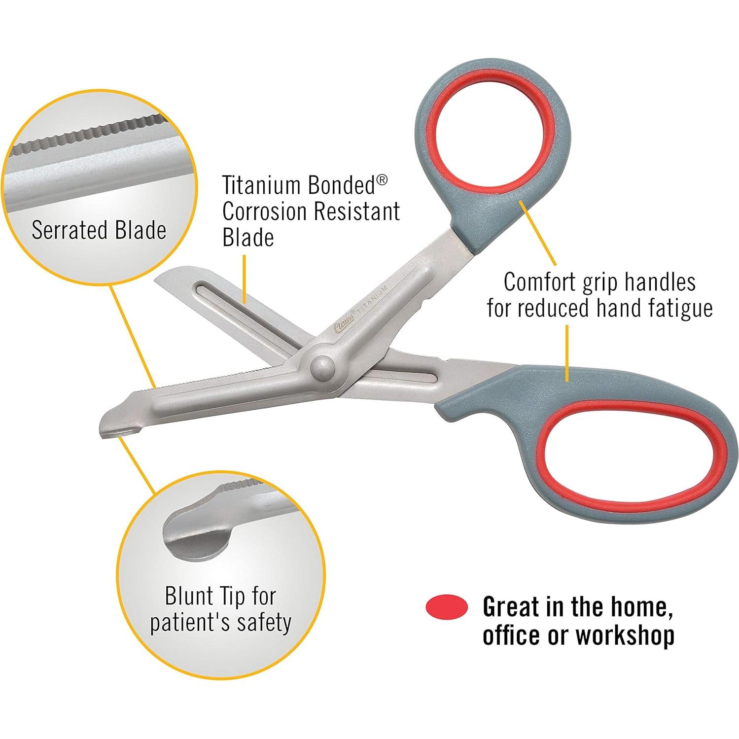 Tijeras Curvadas de Titanio Clauss 17.78 cm Serradas