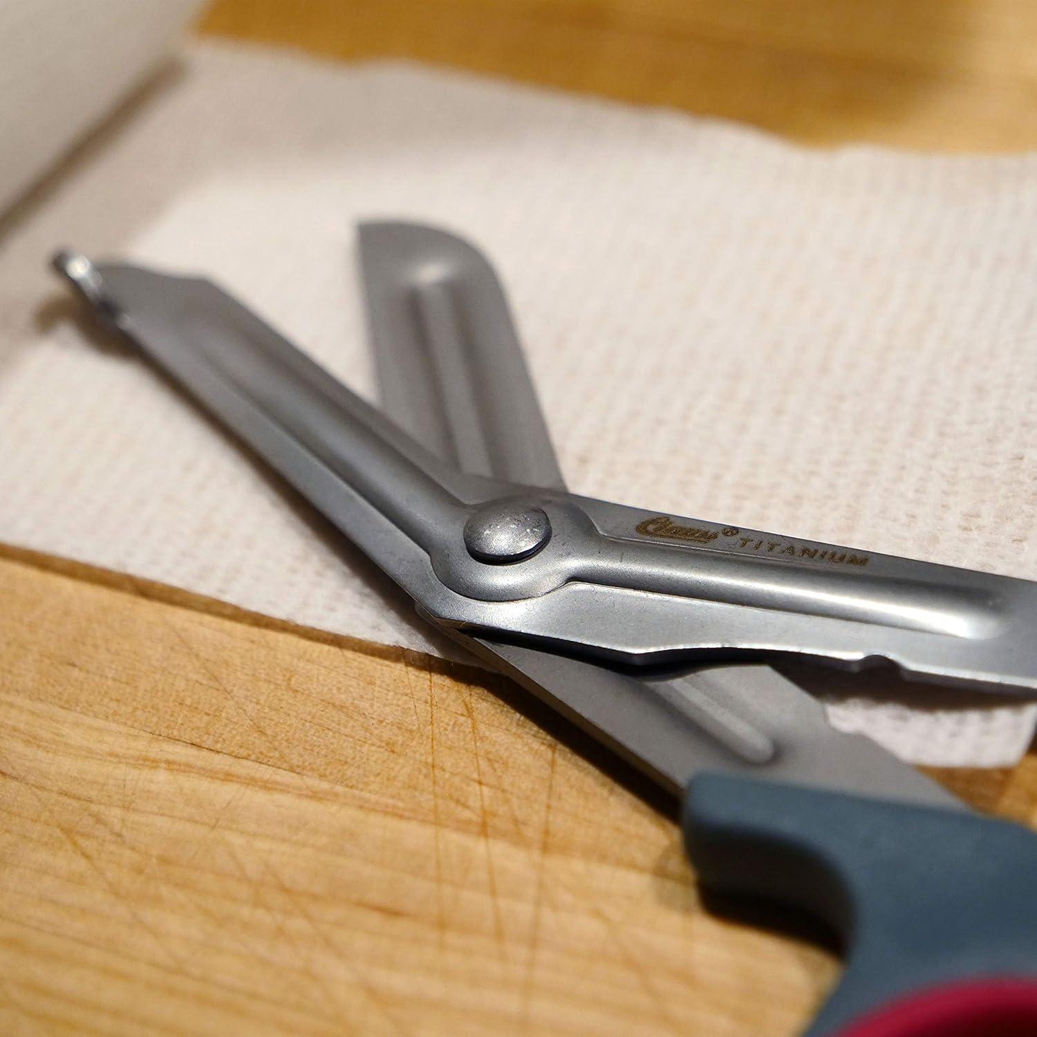 Tijeras Curvadas de Titanio Clauss 17.78 cm Serradas