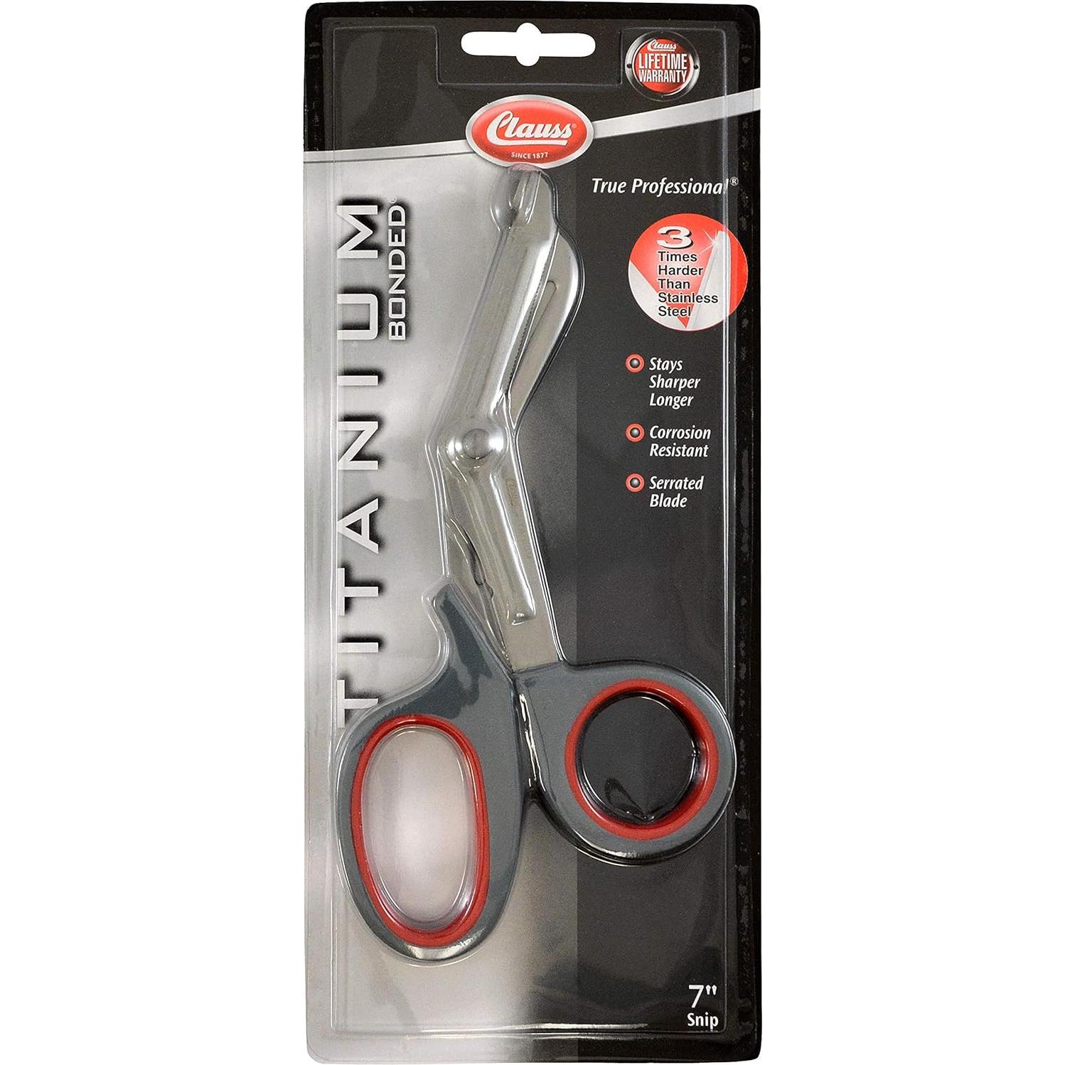 Tijeras Curvadas de Titanio Clauss 17.78 cm Serradas