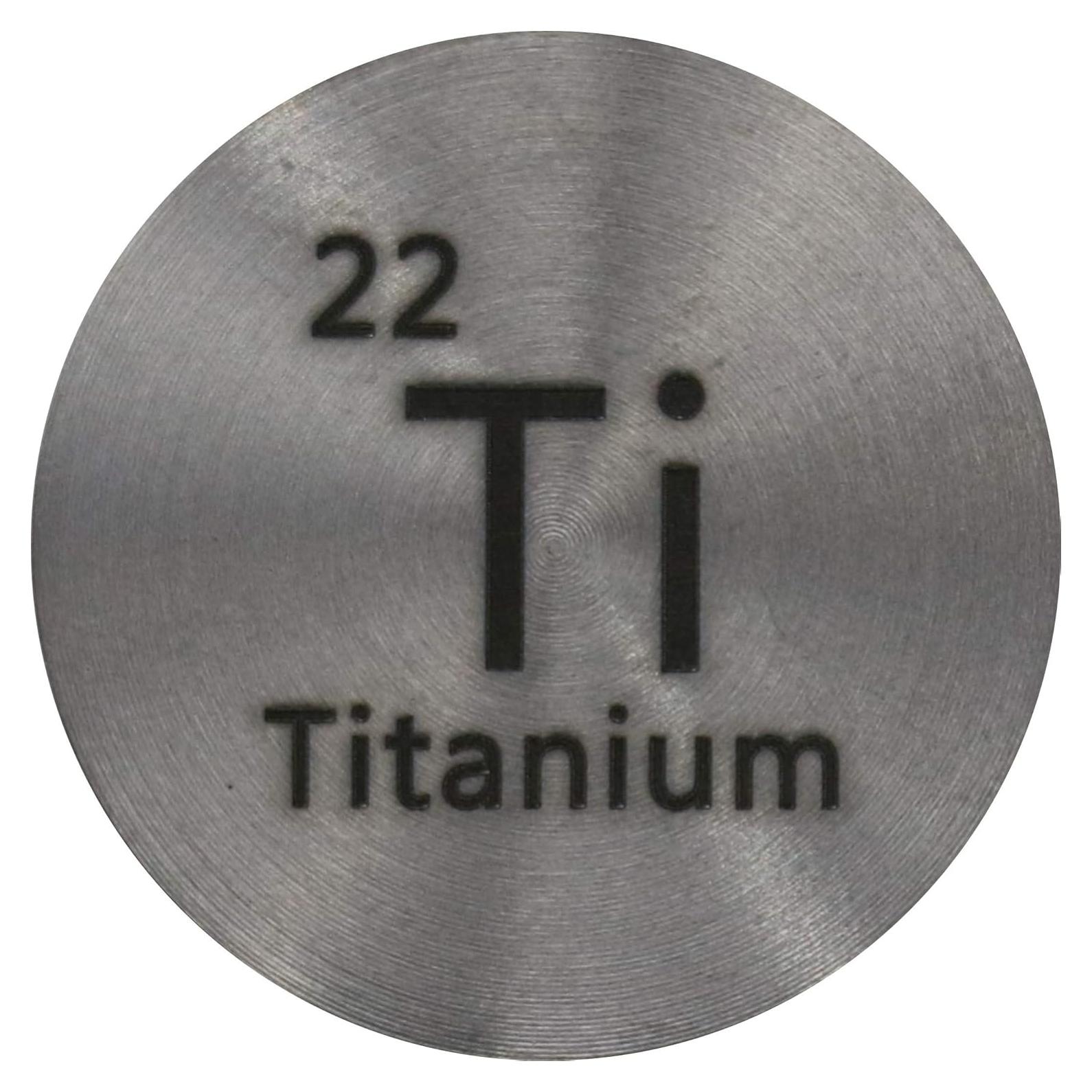 Disco de Titanio Puro 24.26mm 99.7% para Experimentos
