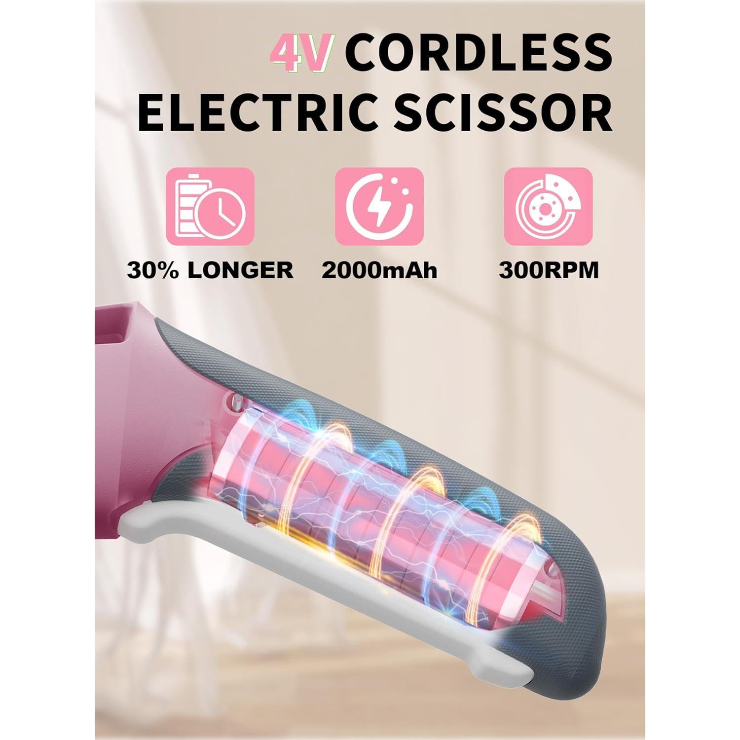 Cortadora Eléctrica de Cartón Virsin 4V 2000mAh Rosa