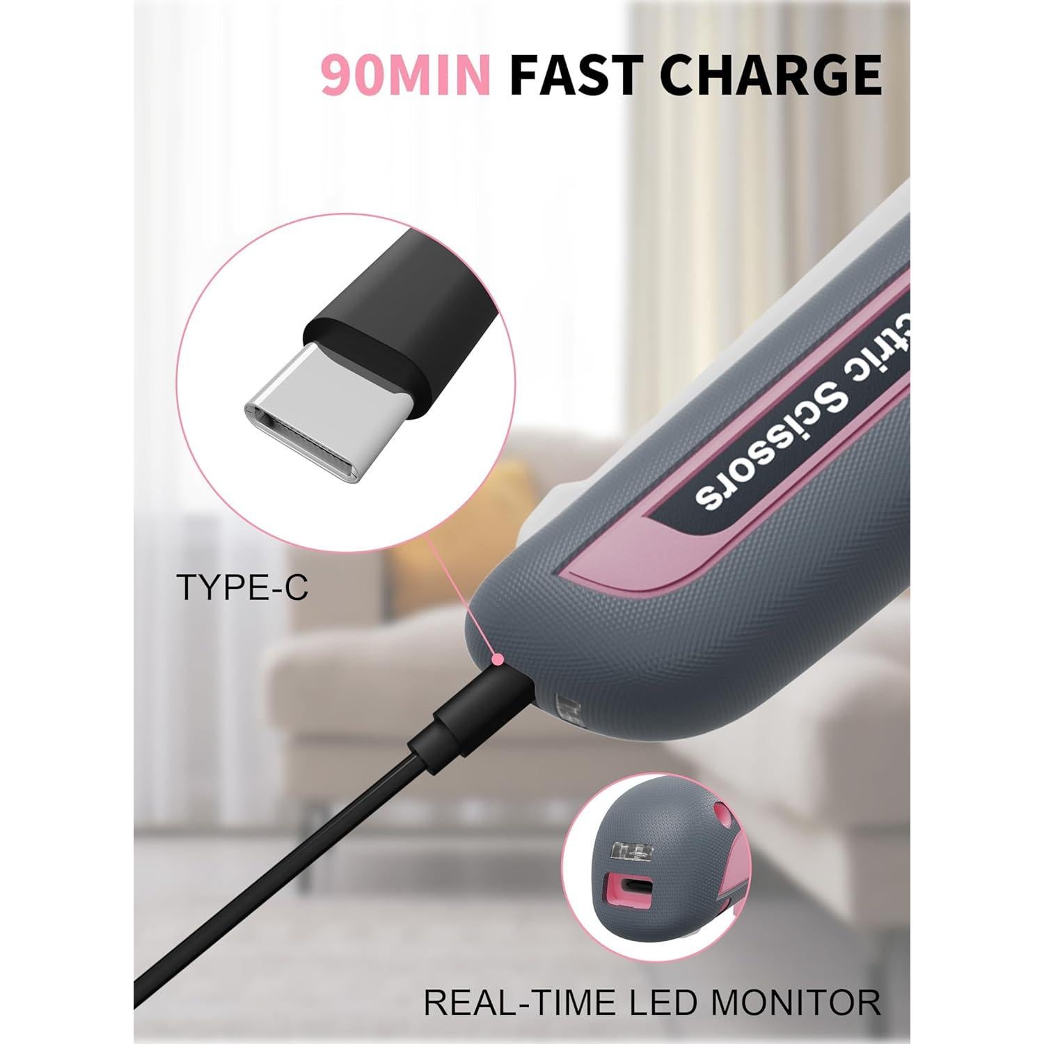 Cortadora Eléctrica de Cartón Virsin 4V 2000mAh Rosa