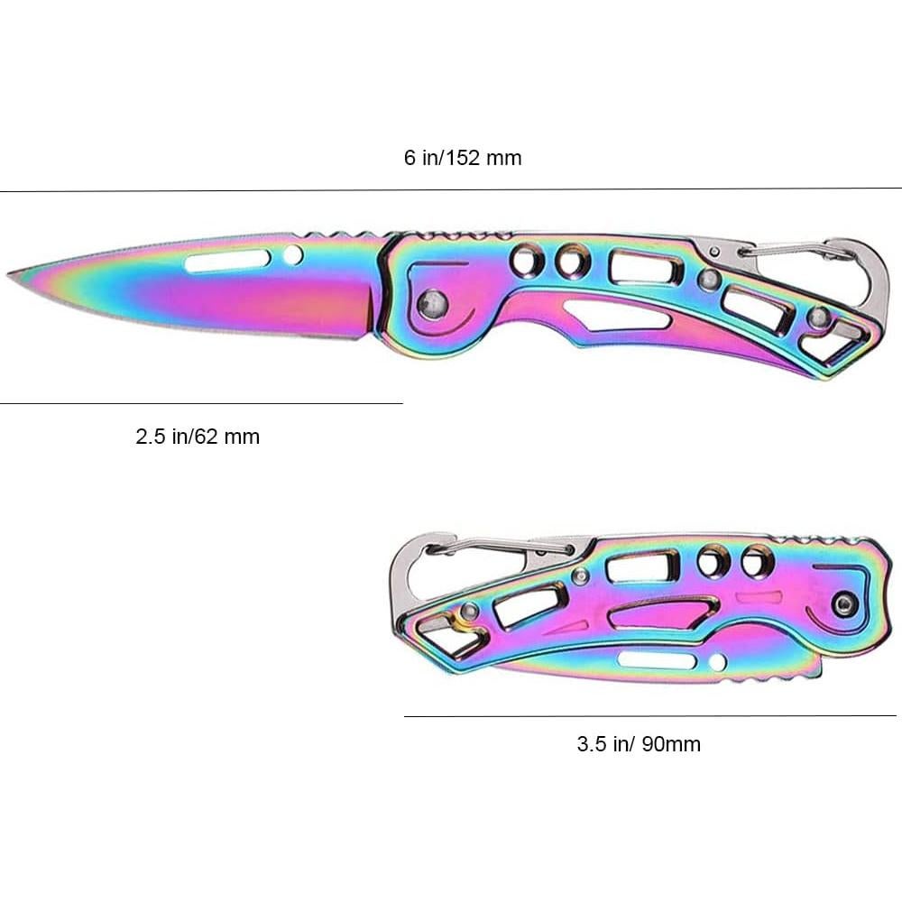 Cuchillos de Bolsillo Plegables WWZJ Multicolor 2 Piezas 15.19 cm