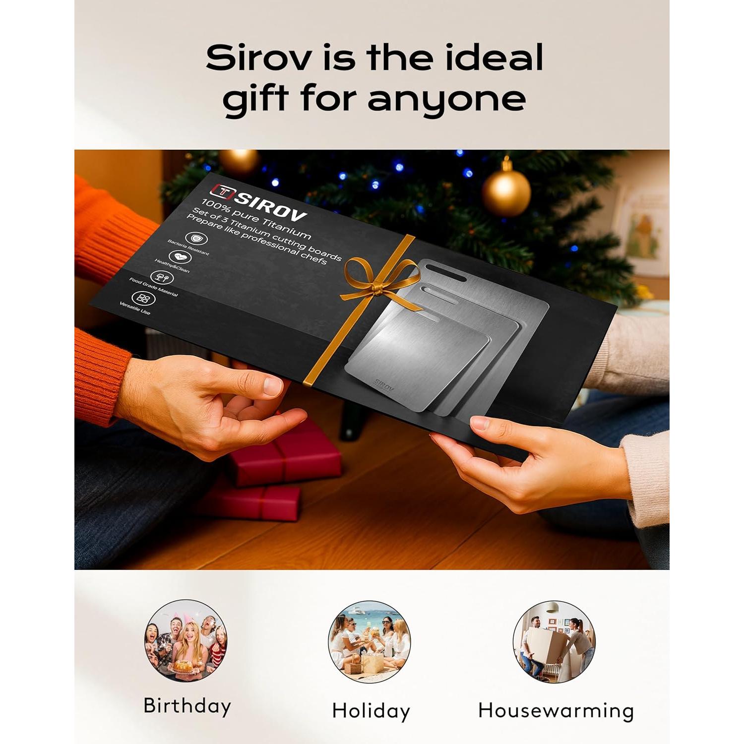 Tabla de Cortar de Titanio Sirov 3PCS Apta para Lavavajillas