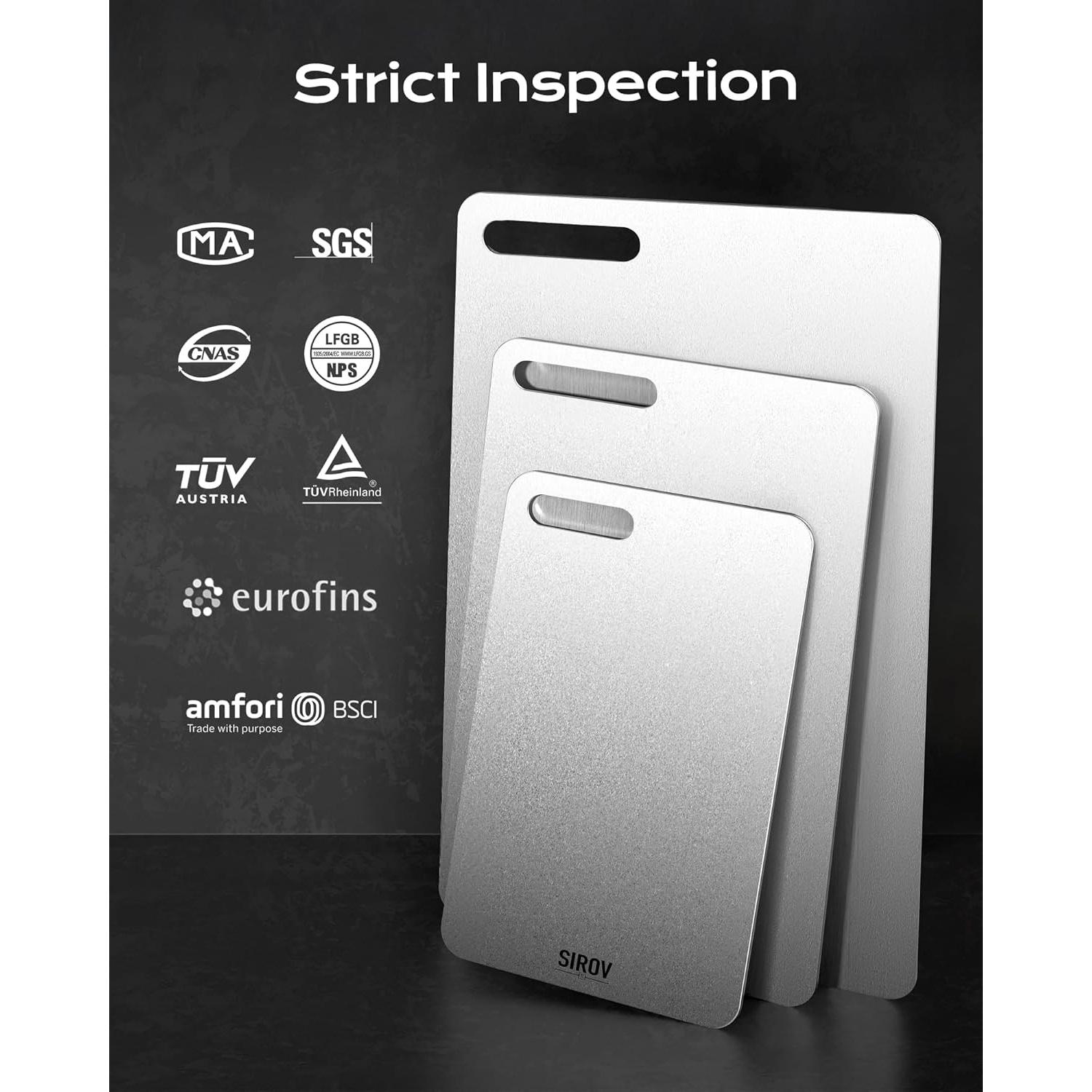 Tabla de Cortar de Titanio Sirov 3PCS Apta para Lavavajillas