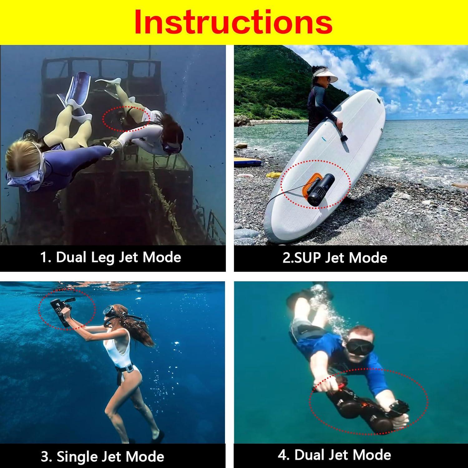 Scooter Submarino LEFEET S1 Pro Doble Hélice 2 Juegos + Kit