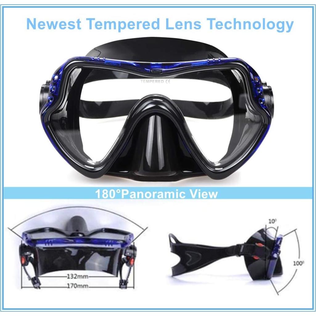 Máscara de Buceo Snorkel EXP VISION EX-1500, 180° Visión Clara