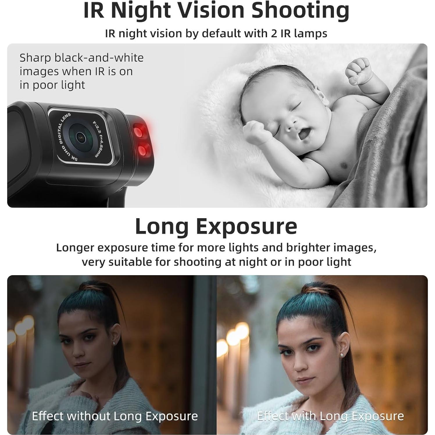 Cámara de Video Ordro M3 5K con Pantalla Táctil y WiFi