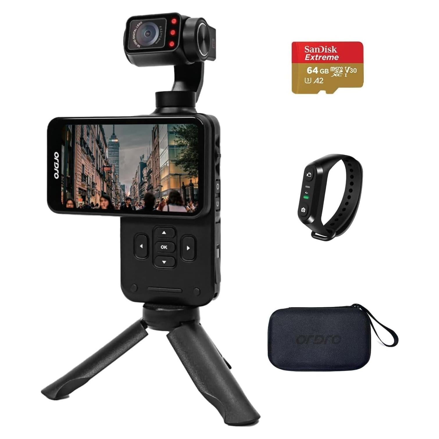 Cámara de video ORDRO M5 5K, estabilización 3 ejes, pantalla 3.5"