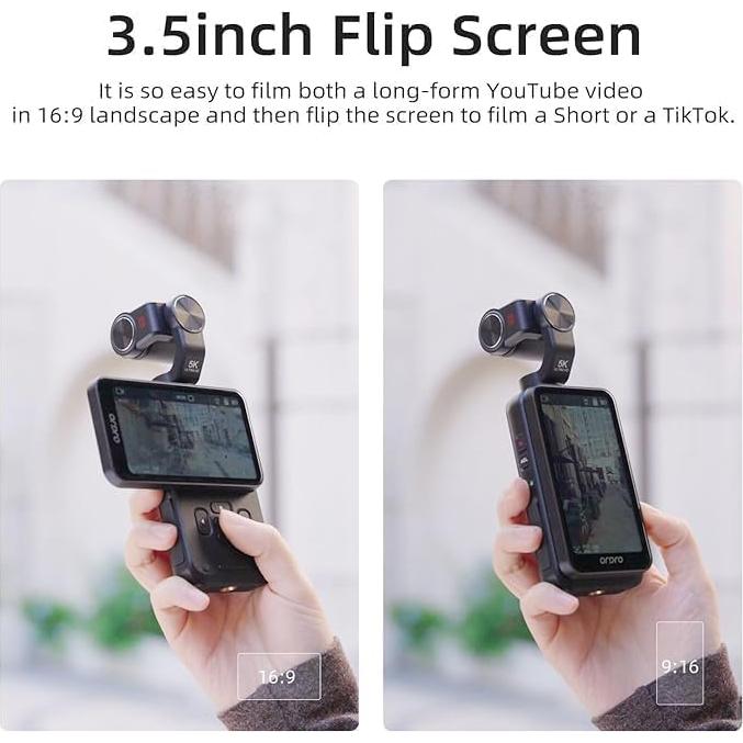 Cámara de video ORDRO M5 5K, estabilización 3 ejes, pantalla 3.5"