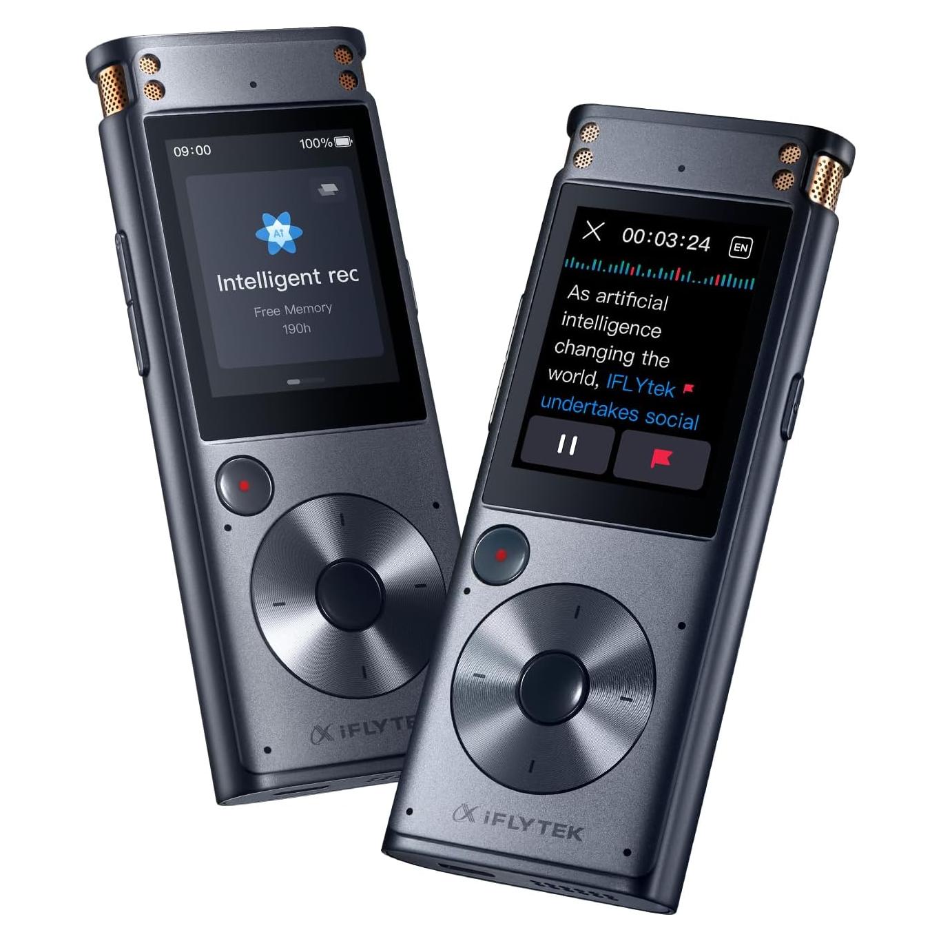 Grabadora de Voz AI iFLYTEK 302P con Transcripción y Reproducción