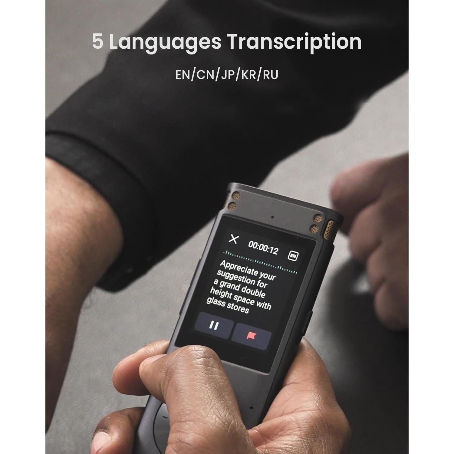 Grabadora de Voz AI iFLYTEK 302P con Transcripción y Reproducción
