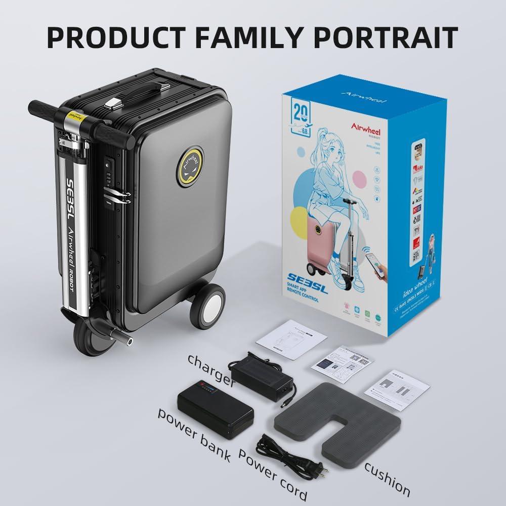 Maleta Eléctrica Airwheel SE3SL 20" 6.8kg Negra Inteligente