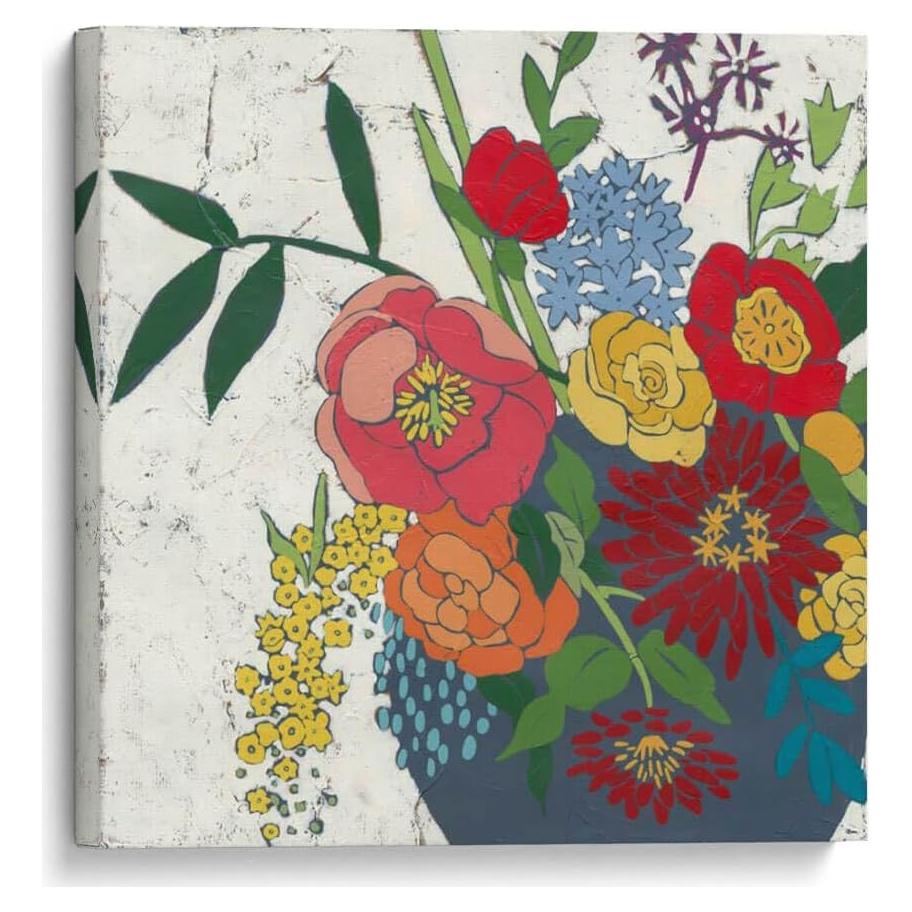 Lienzo Decorativo Canvas Lab Brilliant Blossoms I 50.8x50.8 cm