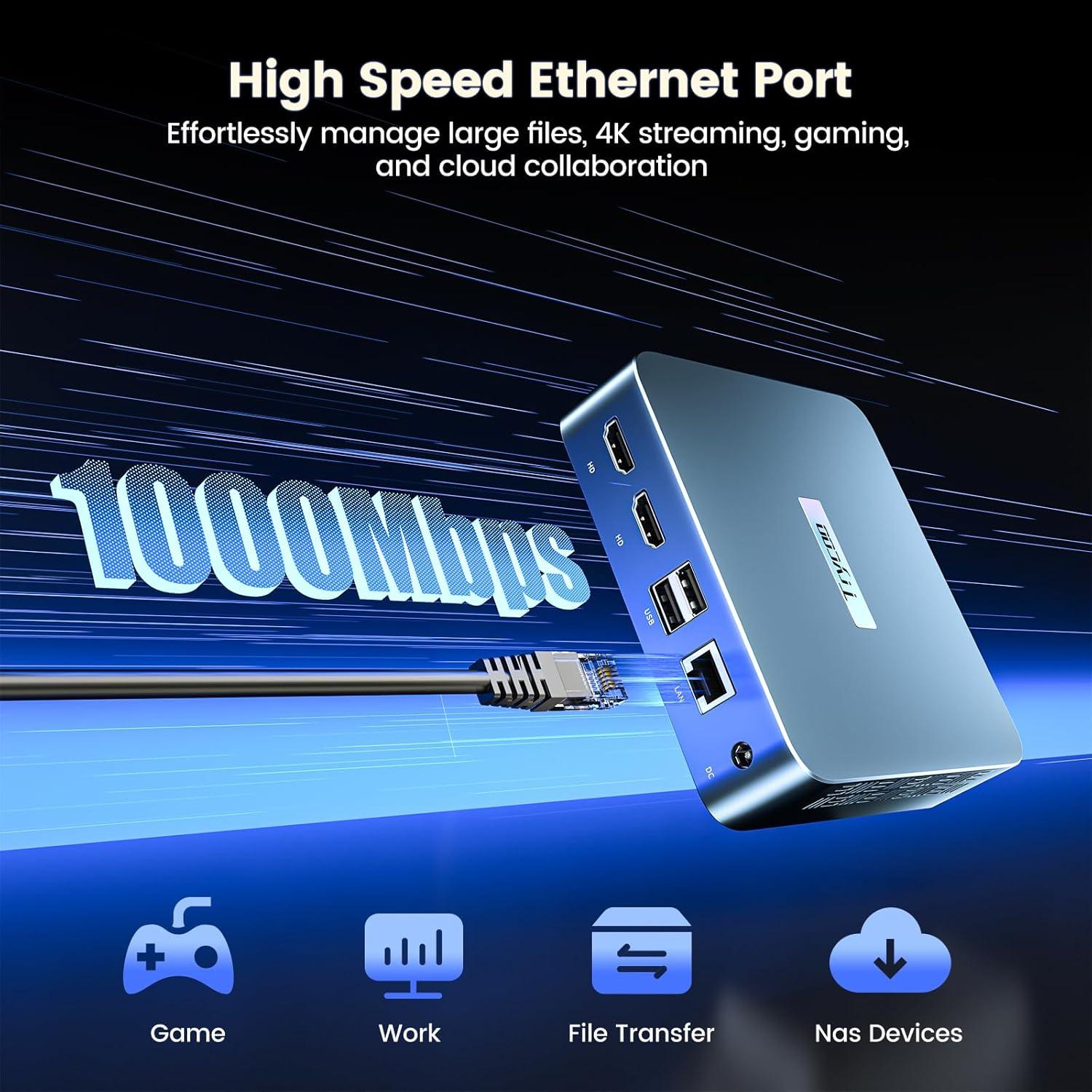 Mini PC Trycoo WI6 N100, 16GB RAM, 512GB SSD, 4K Triple Pantalla