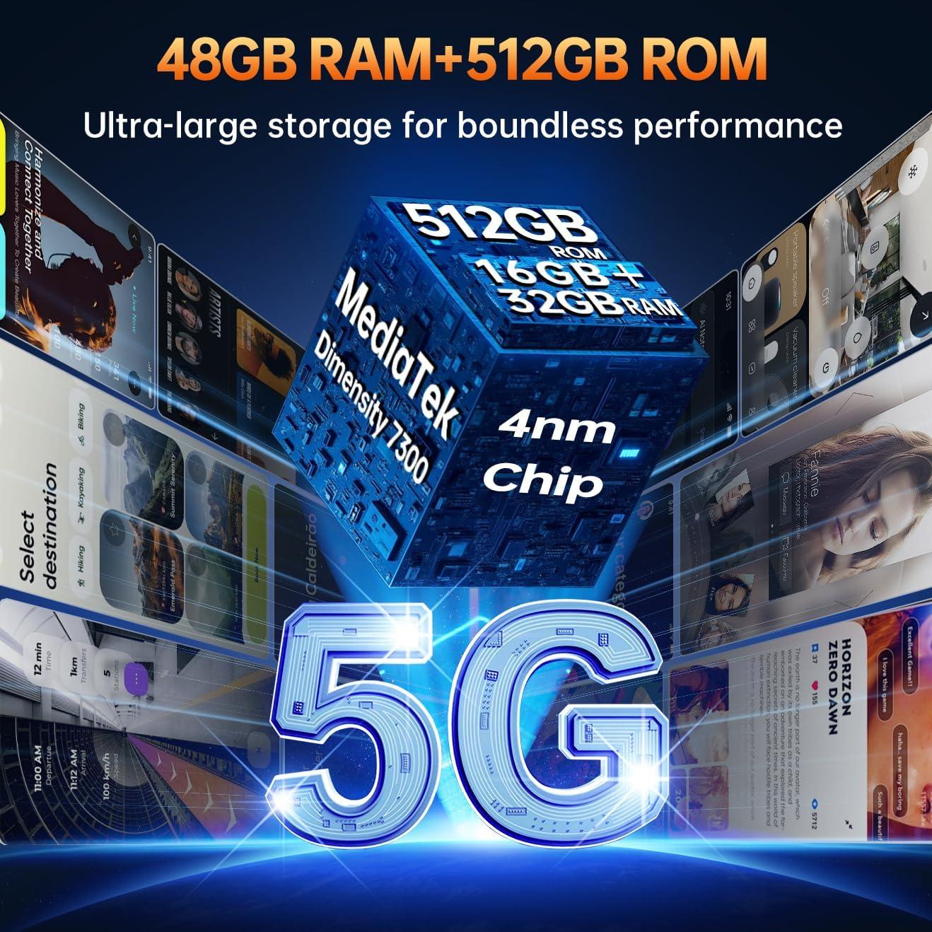 OUKITEL WP100 Titan Teléfono Resistente 5G 33000mAh 200MP