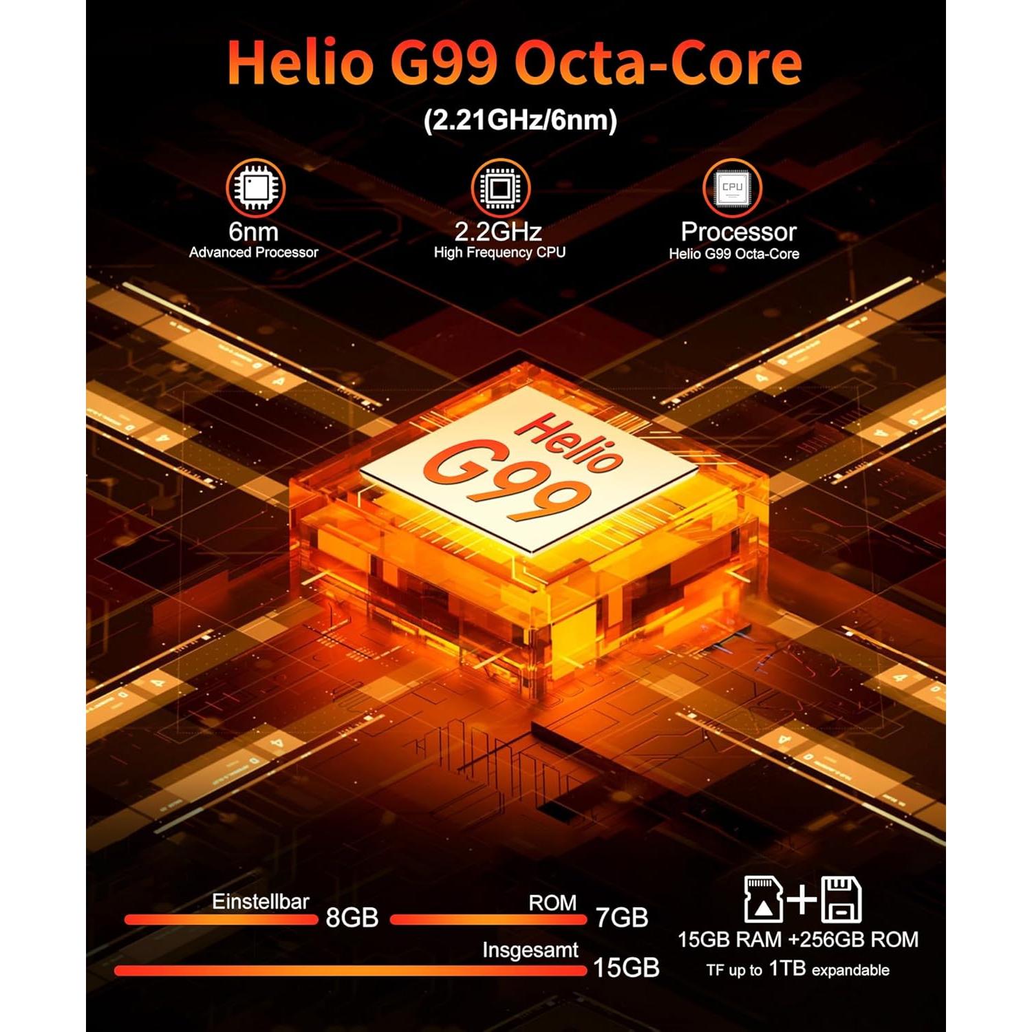 Teléfono Inteligente Resistente al Agua Tank Mini 4.3" 15GB RAM 256GB