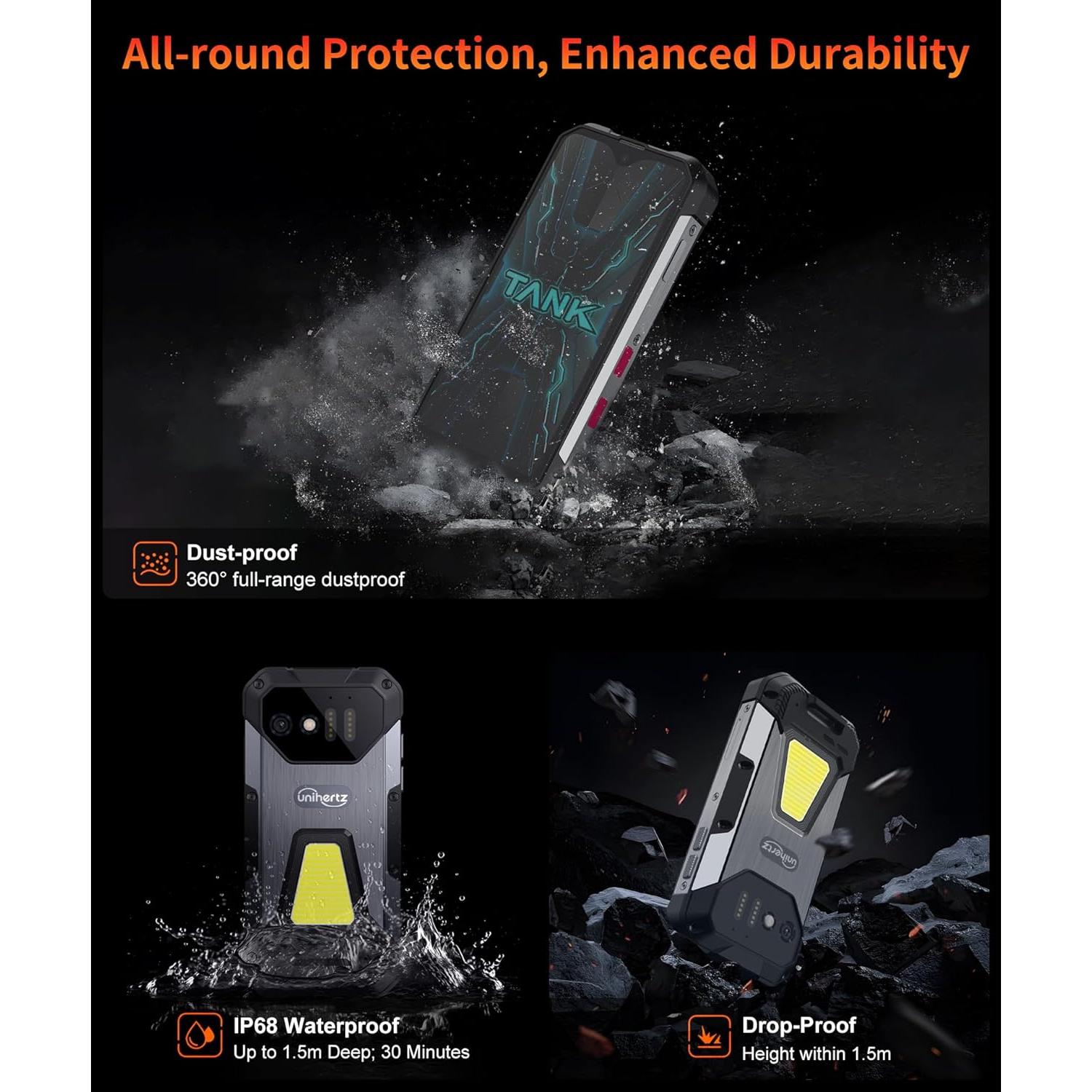 Teléfono Inteligente Resistente al Agua Tank Mini 4.3" 15GB RAM 256GB