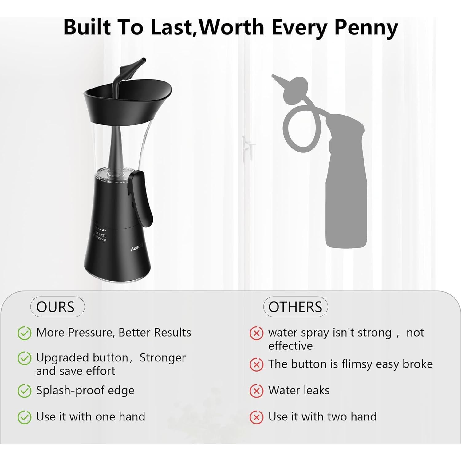 Kit de Limpieza de Oídos Auectfy - Irrigación Manual, Negro