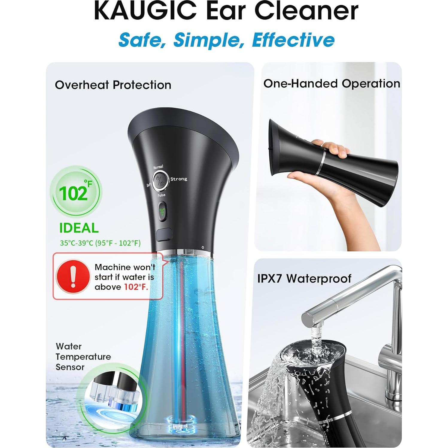 Kit de Limpieza de Oídos KAUGIC con Cámara y Irrigador