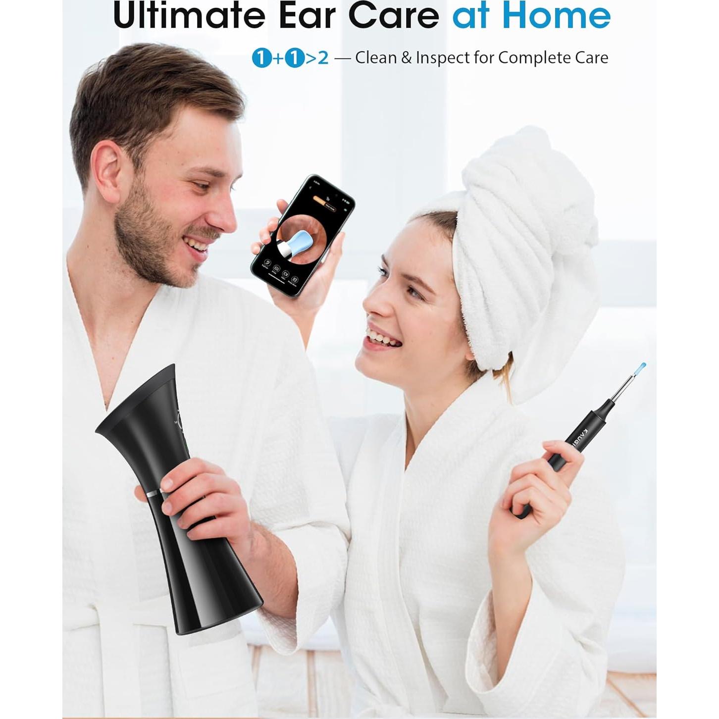 Kit de Limpieza de Oídos KAUGIC con Cámara y Irrigador