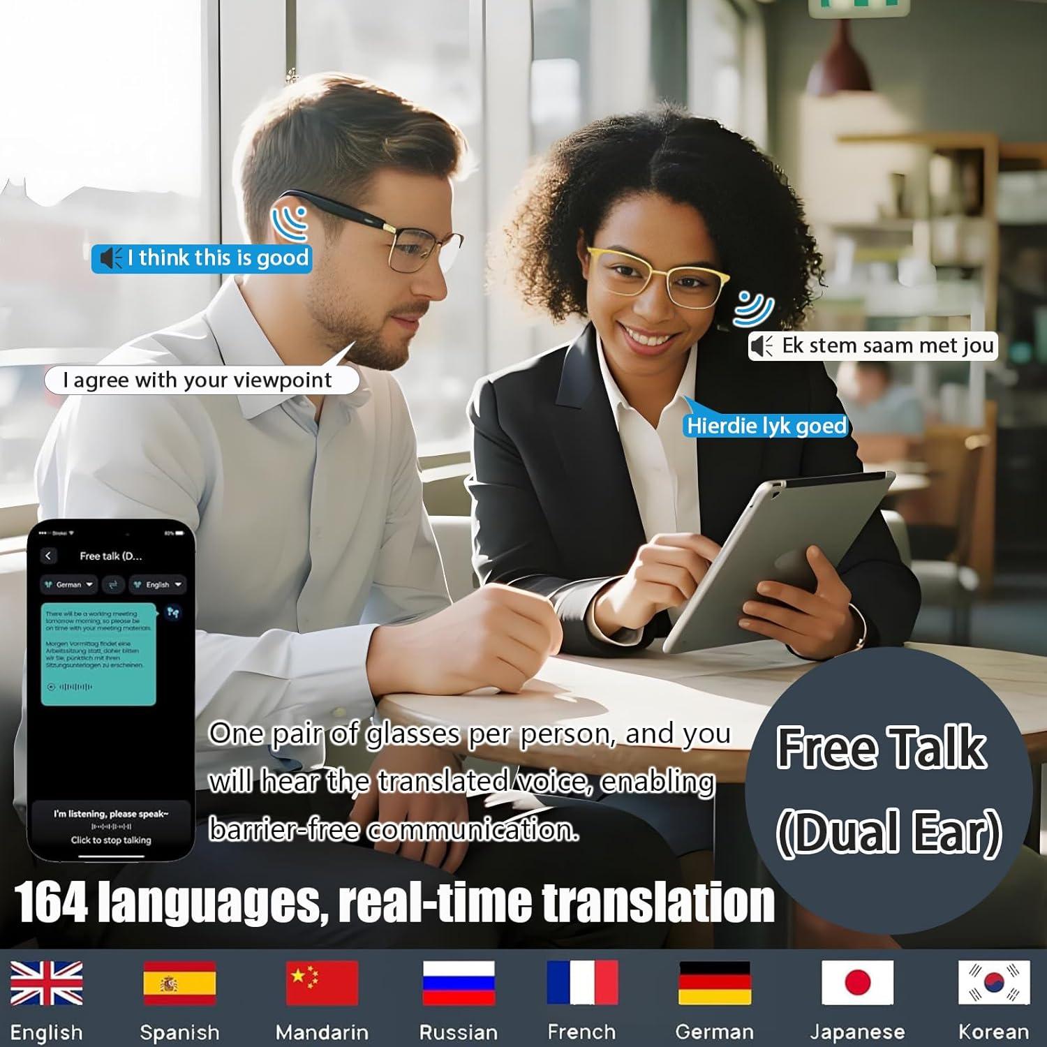 Gafas Inteligentes de Traducción AI Indidolize M01 24K Unisex