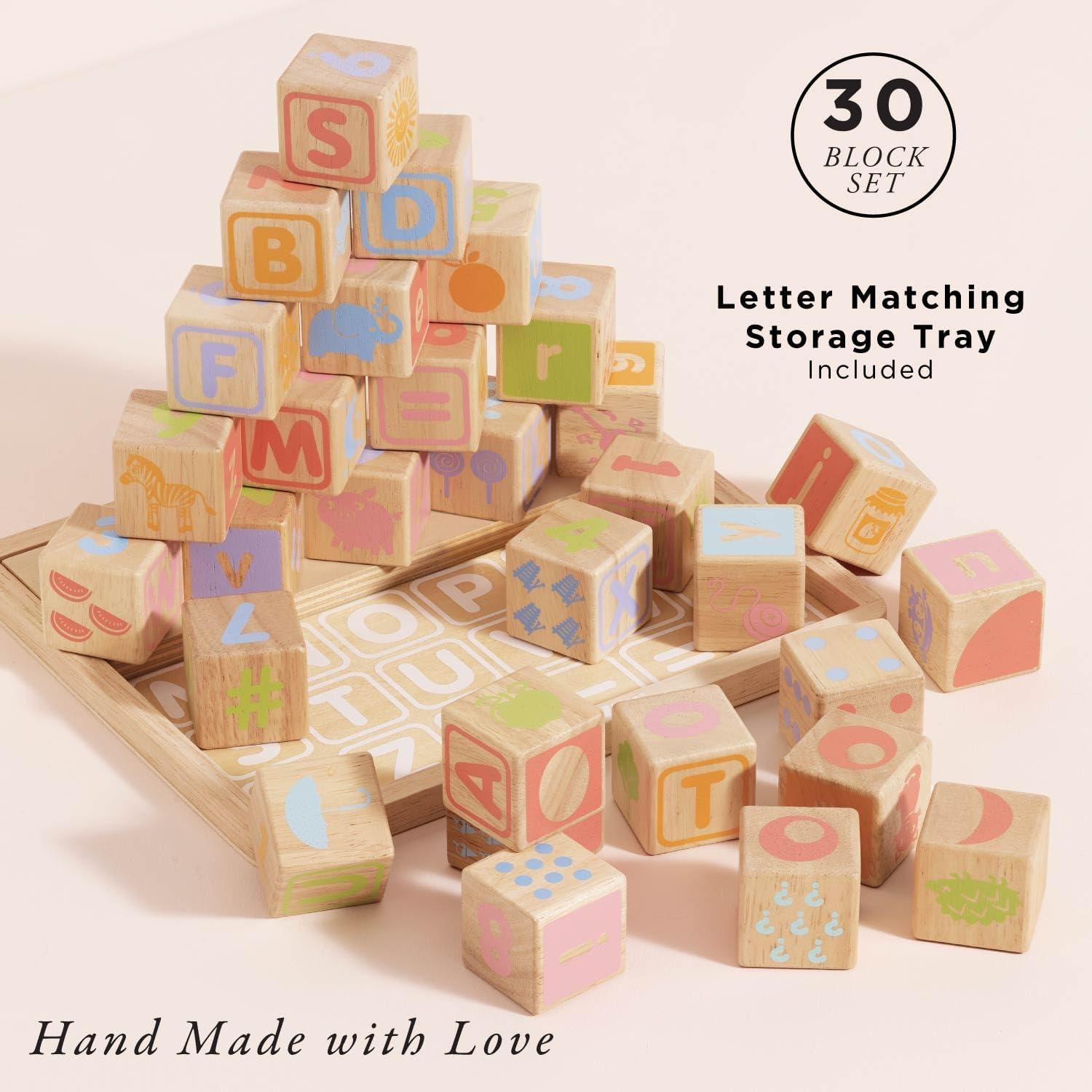 Bloques de Madera Educativos ABC Le Toy Van - 30 Piezas