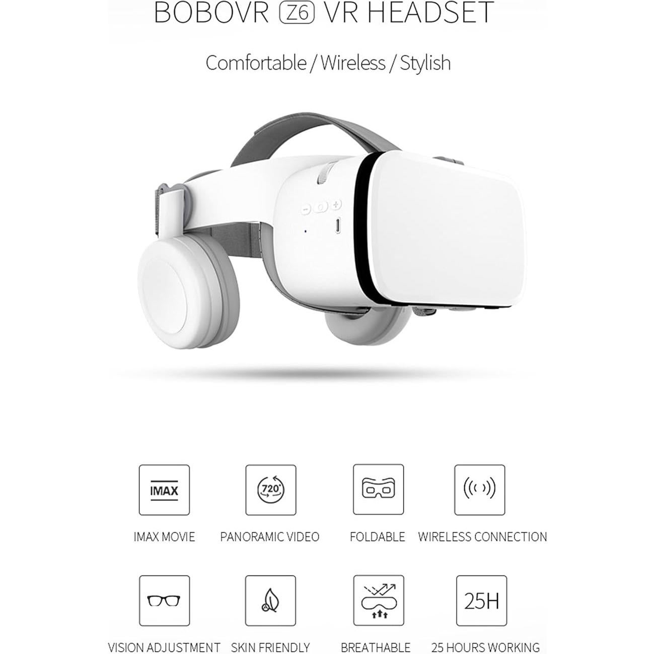 Gafas de Realidad Virtual 10Co con Auriculares Bluetooth 3D
