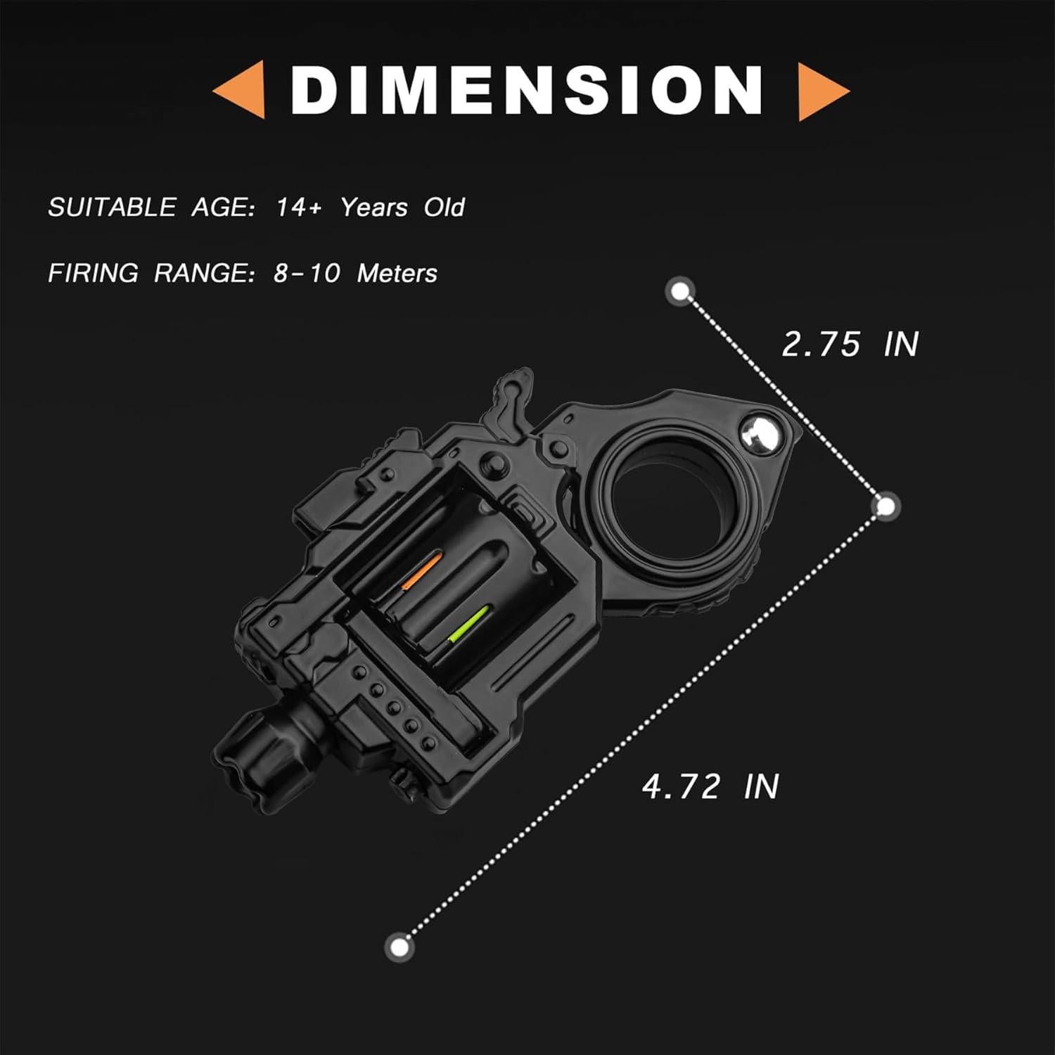 Spinner Antiestrés de Metal JJ007 Negro - Juguete EDC para Adultos